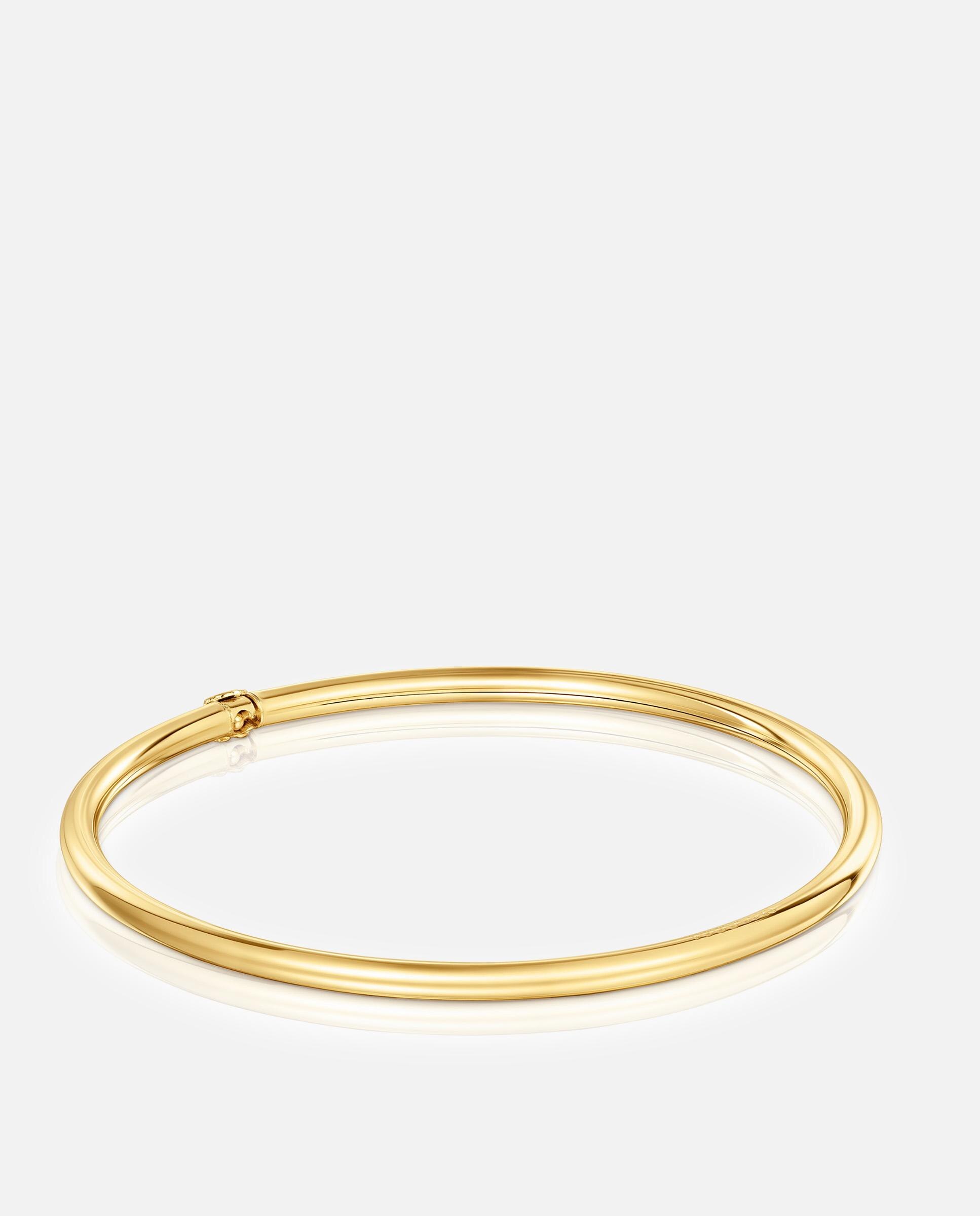 Pulseira Rígida Hold Banhada a Ouro 18 Kt Sobre Prata Dourado-3