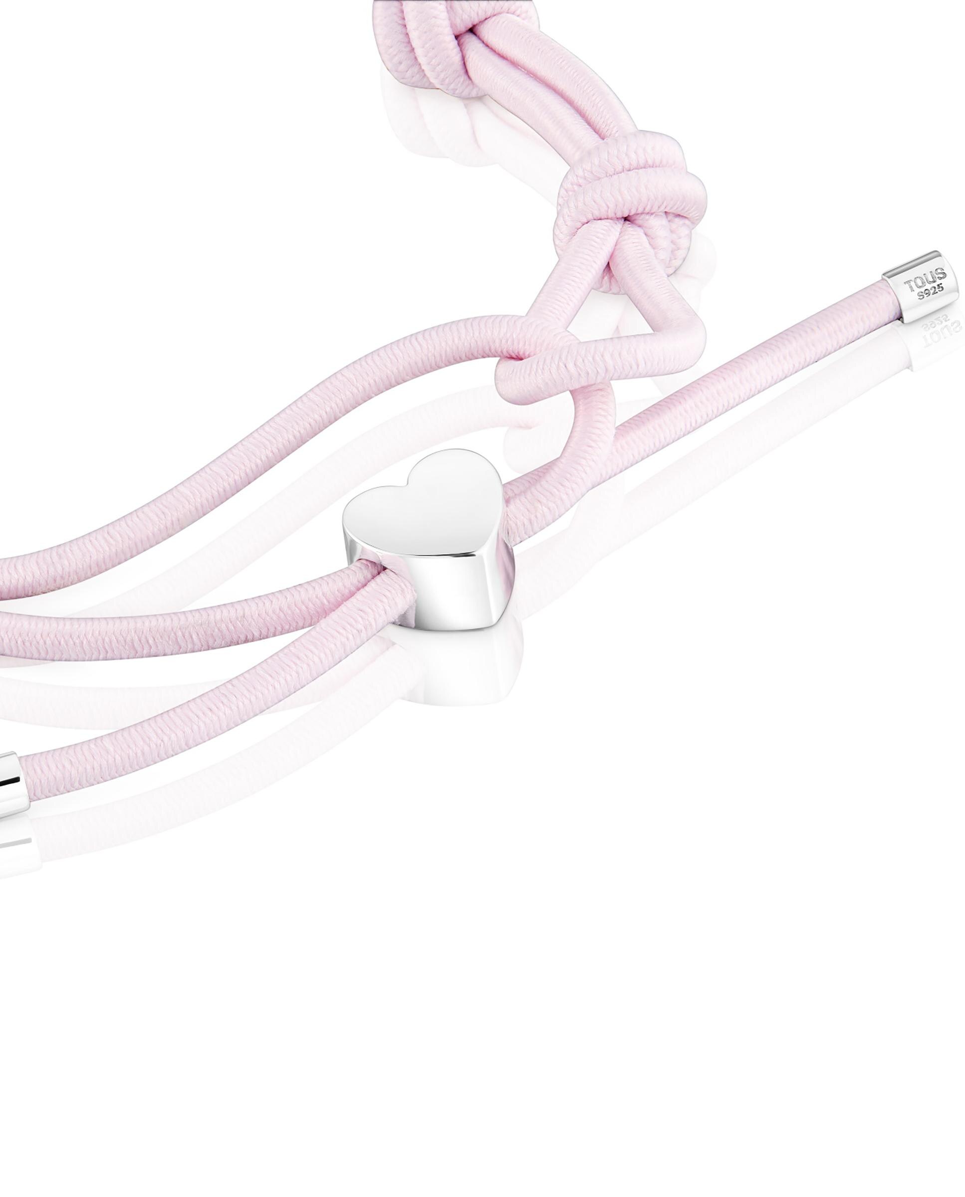 Pulseira Sweet Dolls Elástica Preta com Urso de Prata Multicolor-2