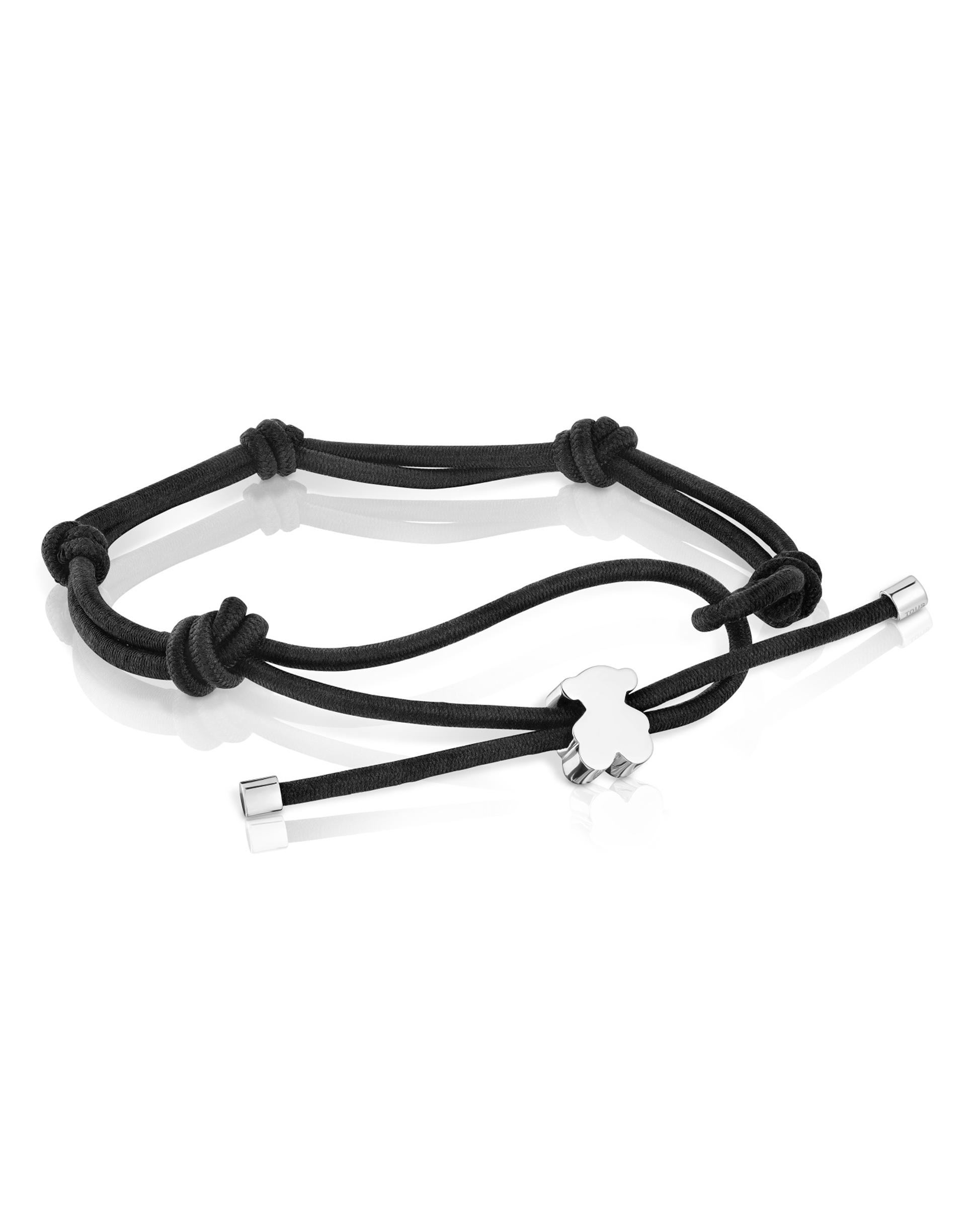 Pulseira de Cordão Cinzento e Estrela de Prata Sweet Dolls Prata-1