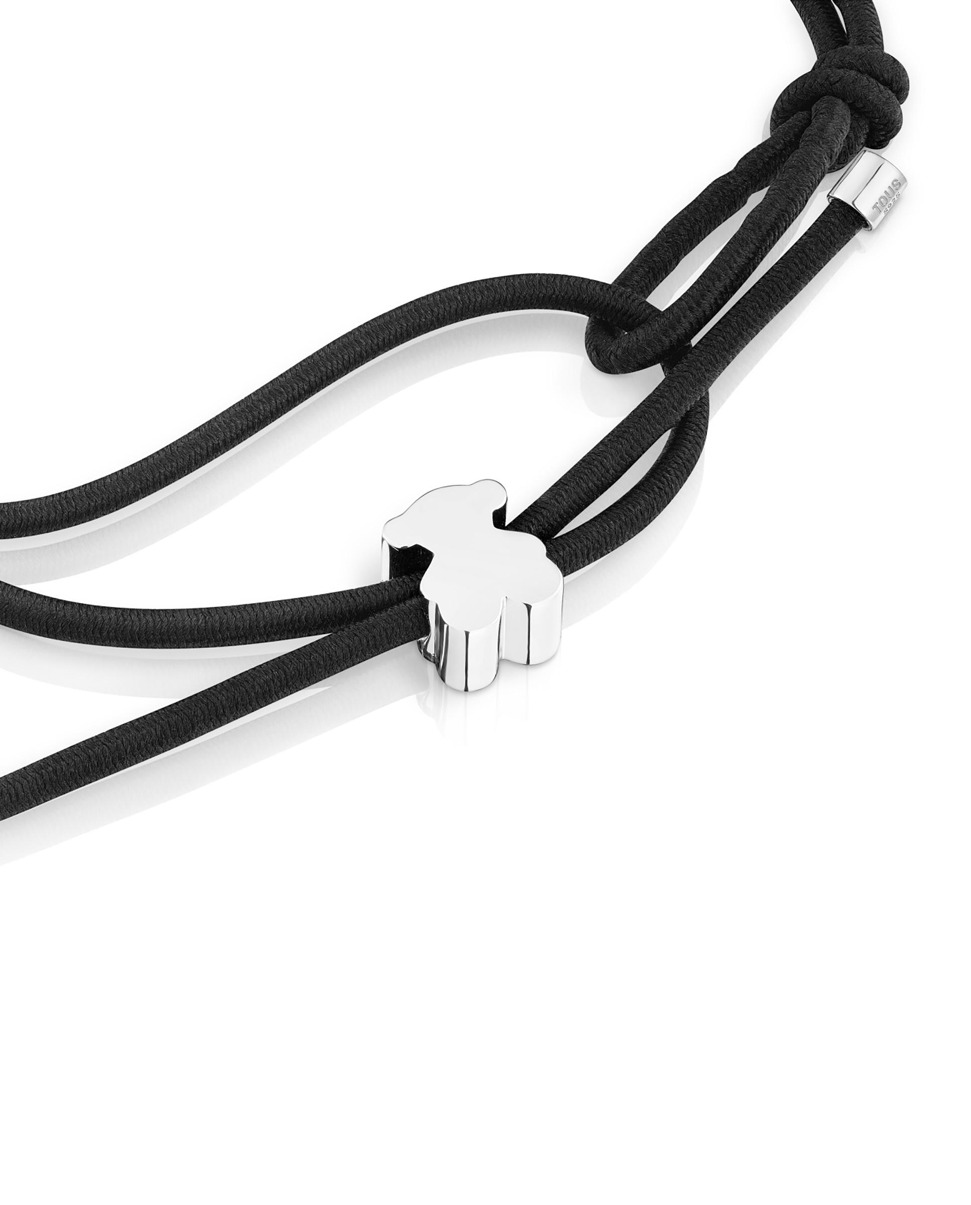 Pulseira de Cordão Cinzento e Estrela de Prata Sweet Dolls Prata-3