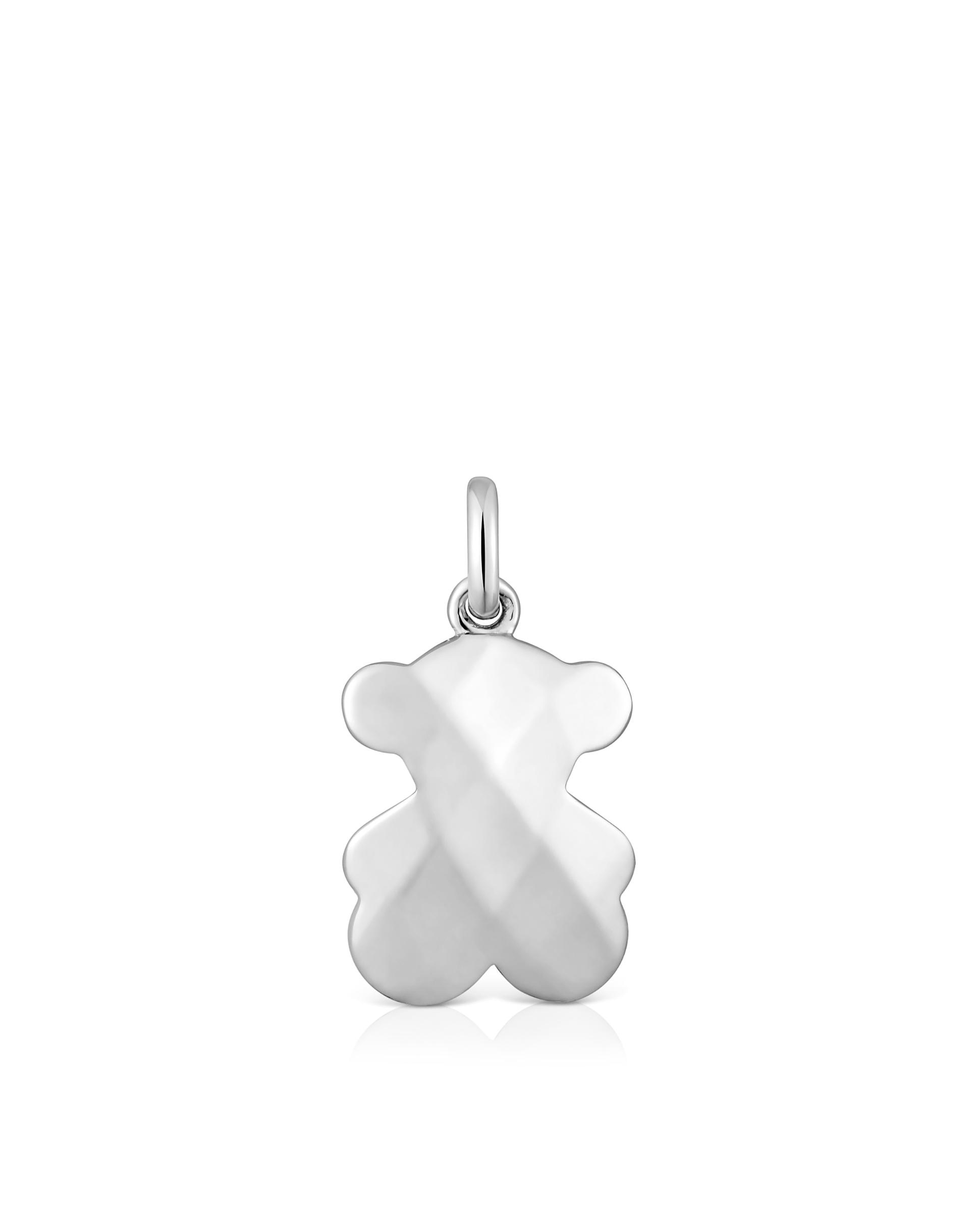 Pendente Icon Metal Urso de Prata Prateado-1