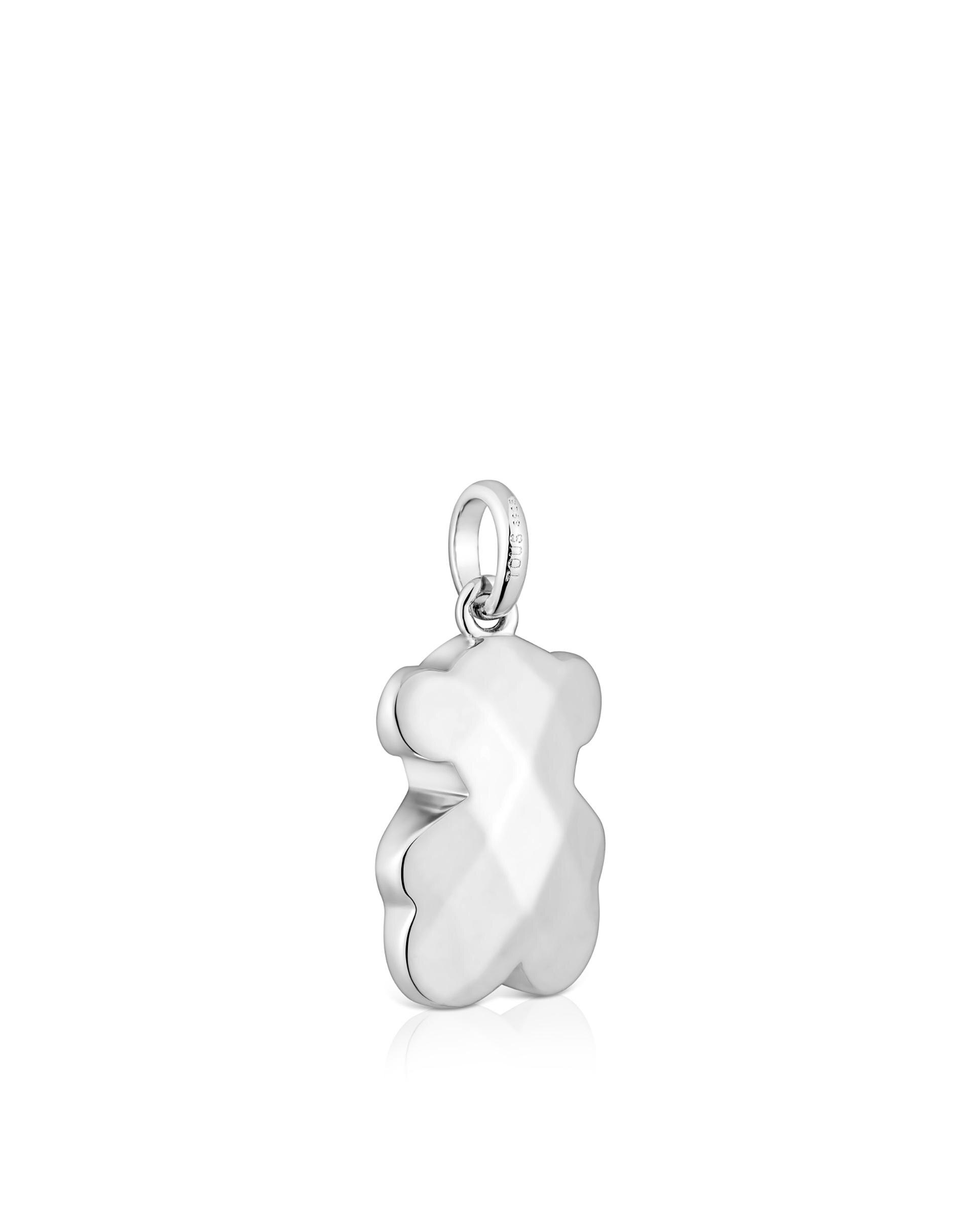 Pendente Icon Metal Urso de Prata Prateado-3
