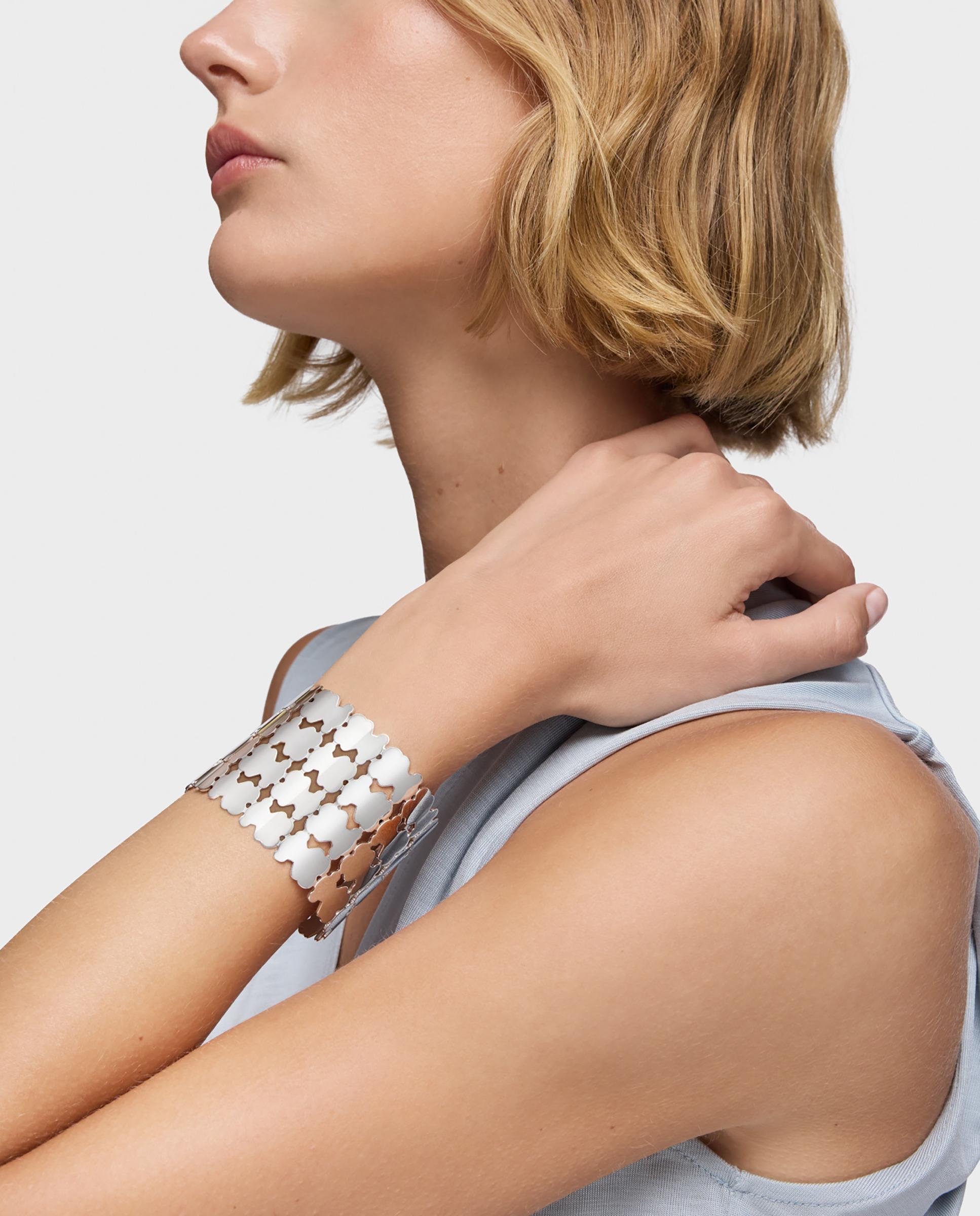 Bracelete Sweet 40s Escrava de Prata Prateado-4