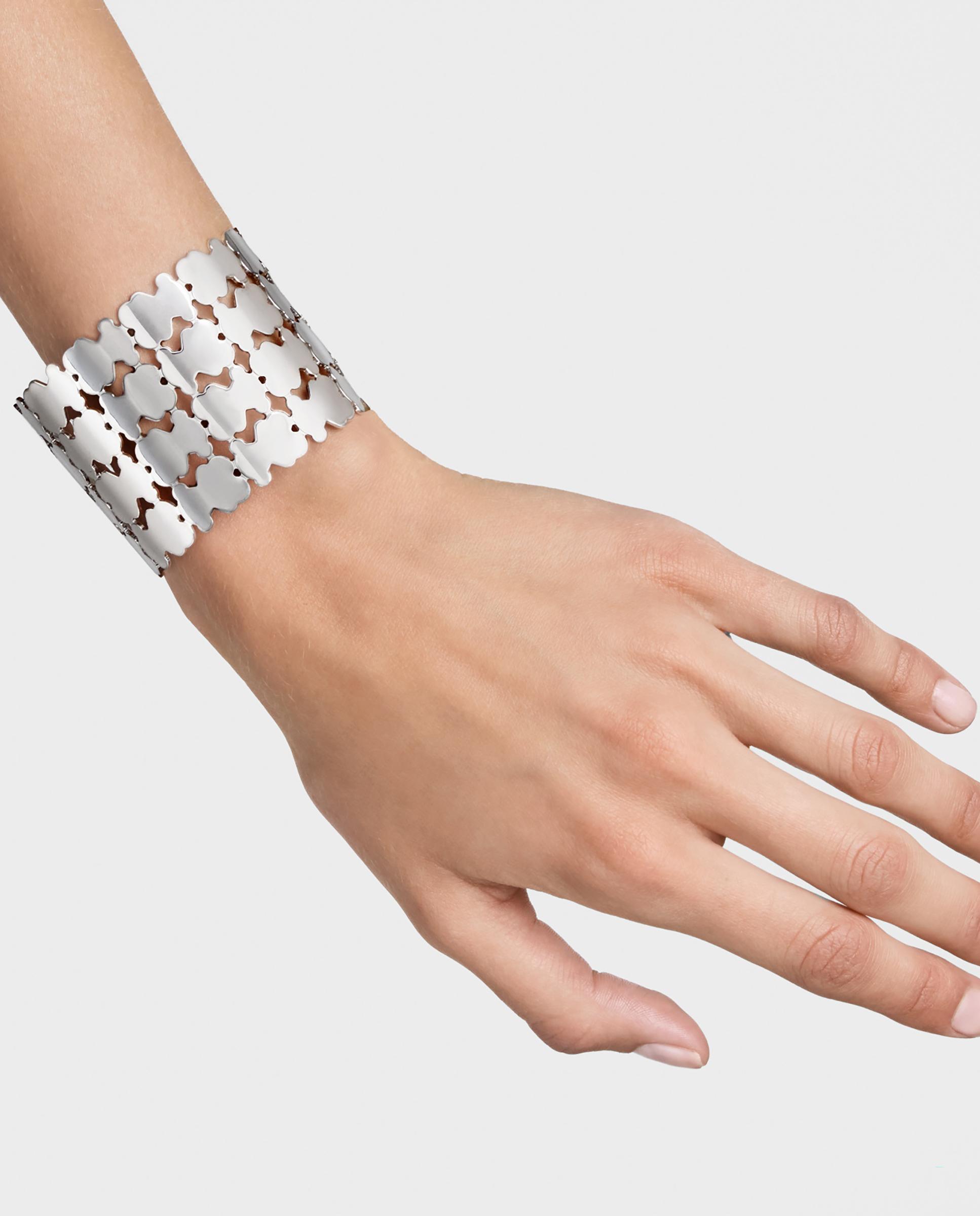 Bracelete Sweet 40s Escrava de Prata Prateado-6