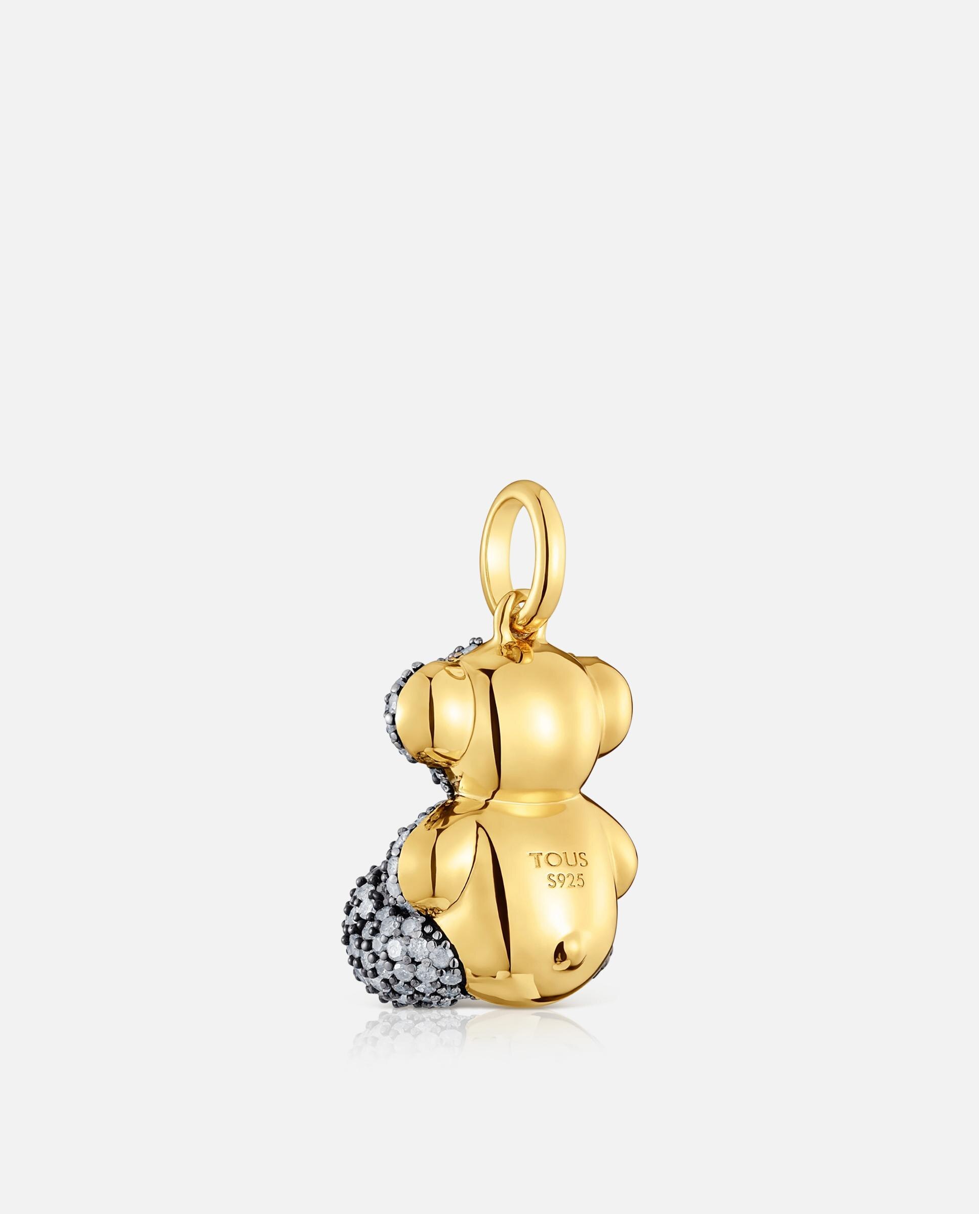 Pendente Bold Bear Urso Bicolor e Diamantes Branco-3