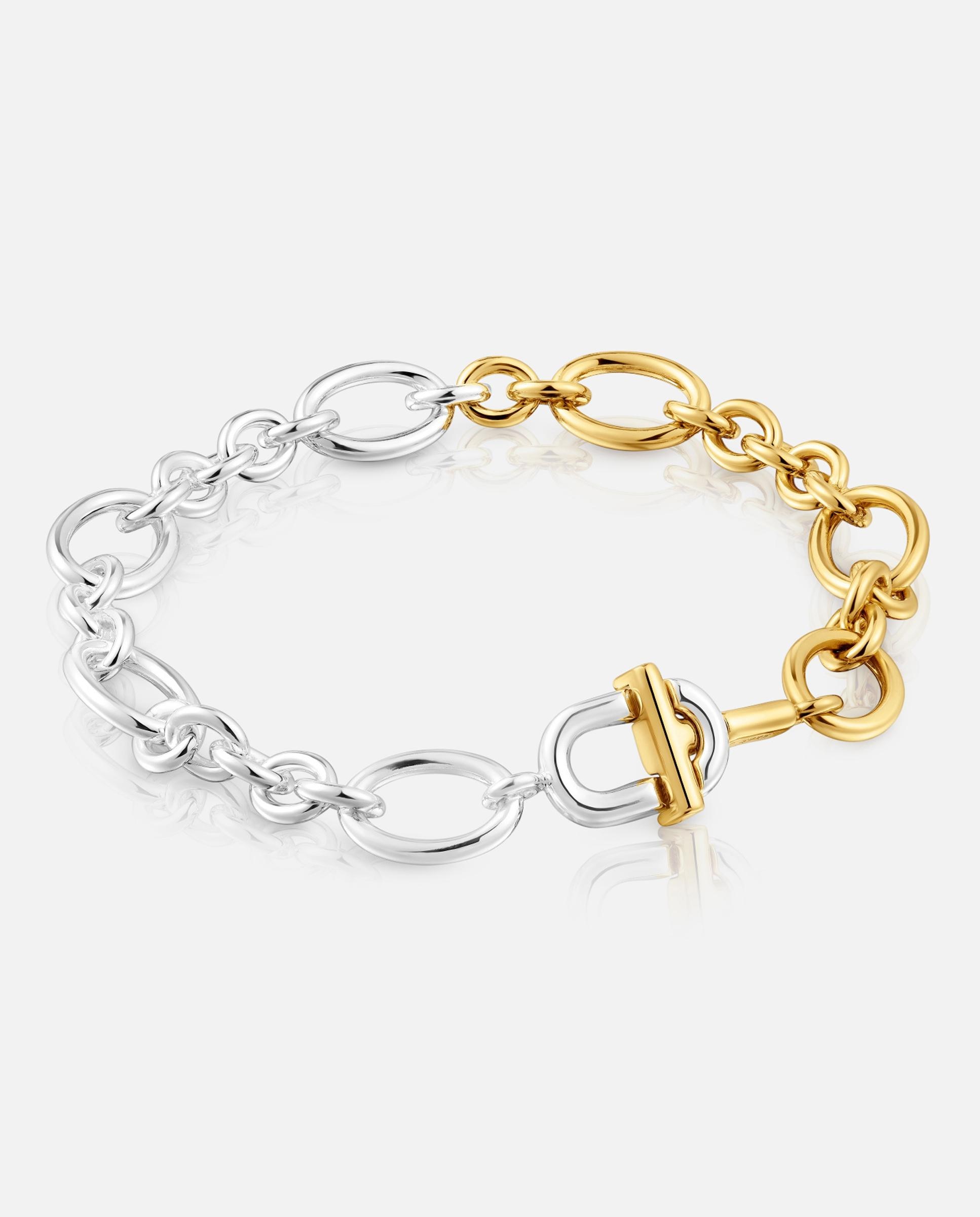 Pulseira de Corrente Manifesto Bicolor Grande Multicolor-1