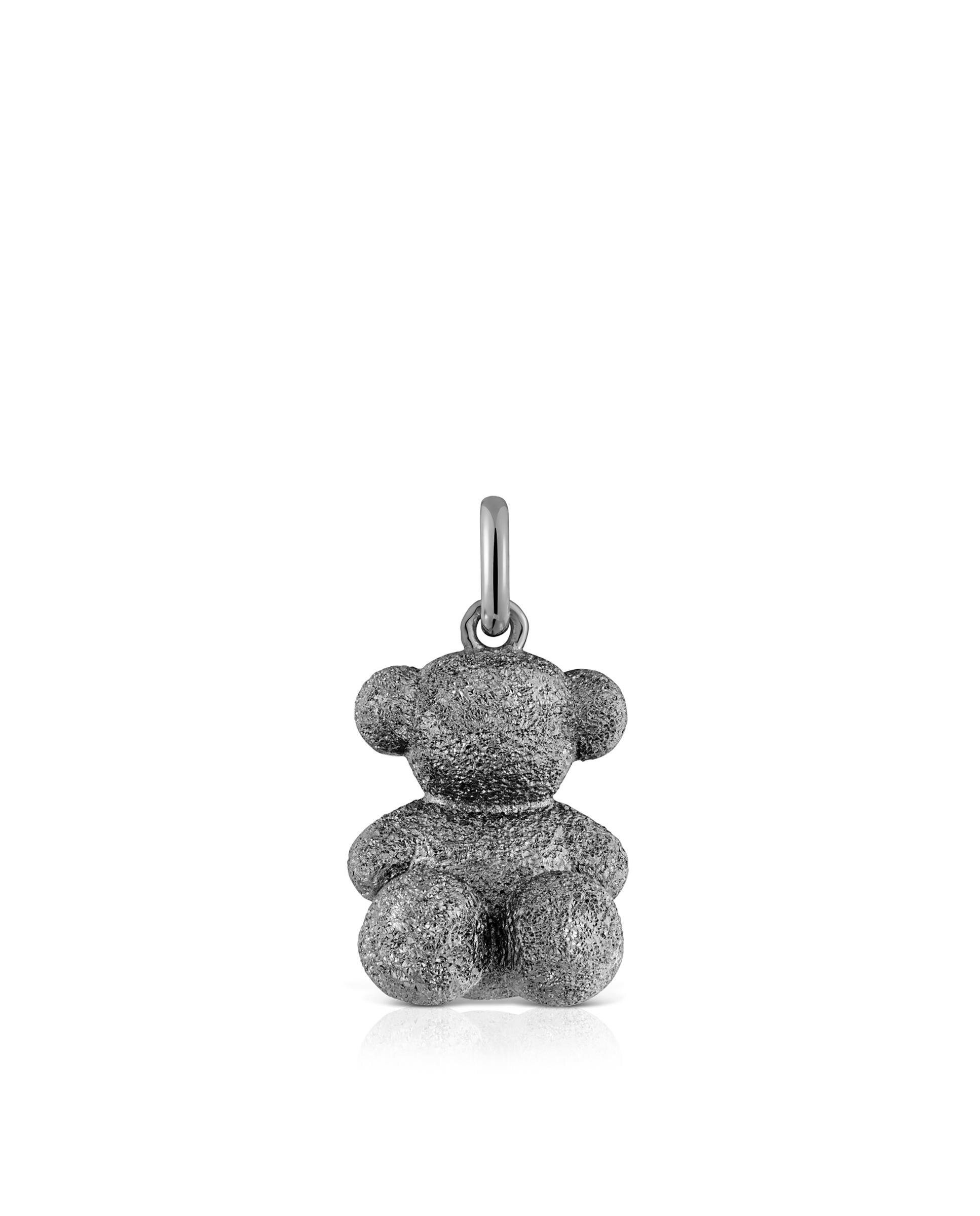 Pendentes Bold Bear Urso Médio de Prata Dark Silver Diamantada Prata-1