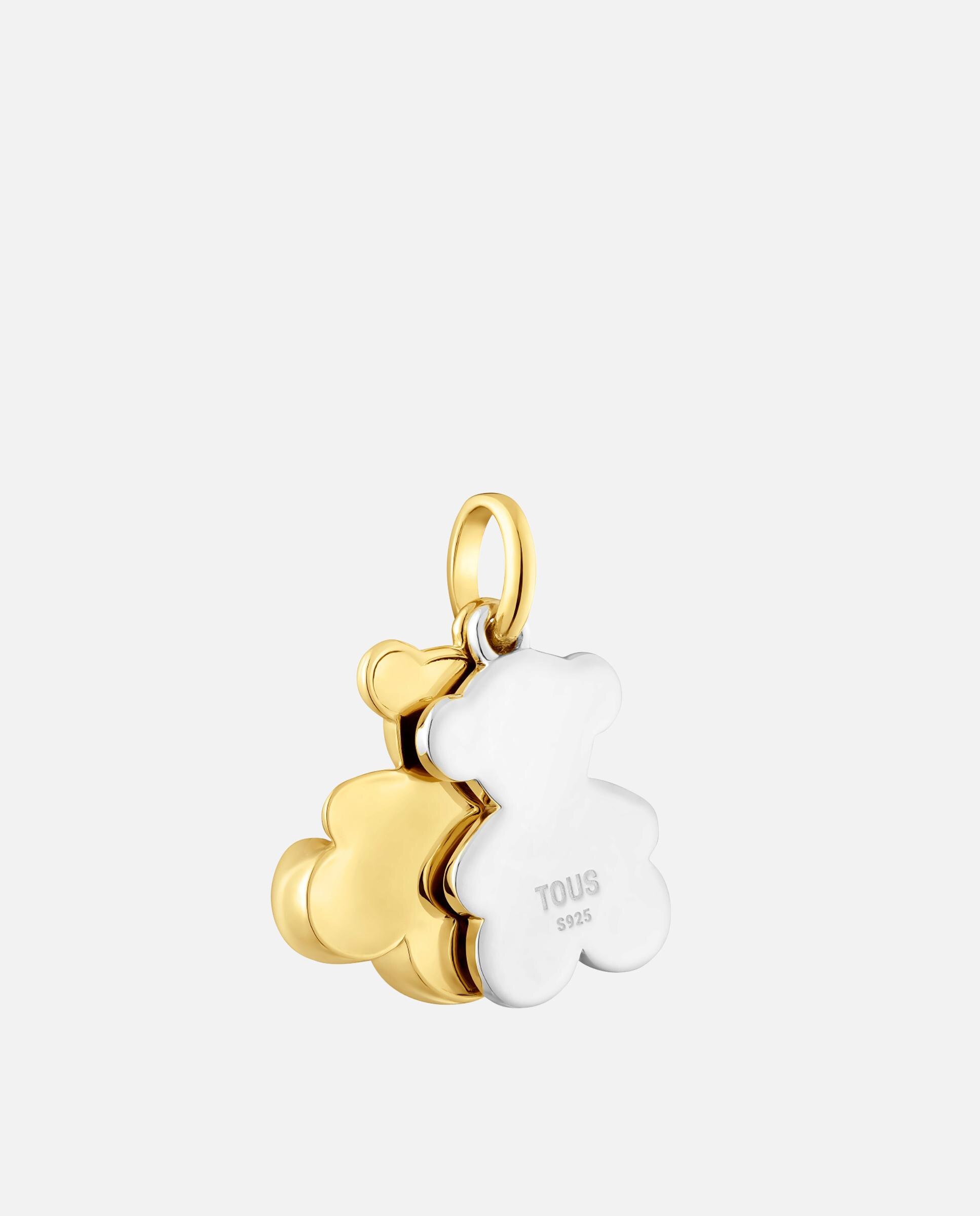 Pendente Bold Bear Bicolor com Duplo Urso Bicolor-3
