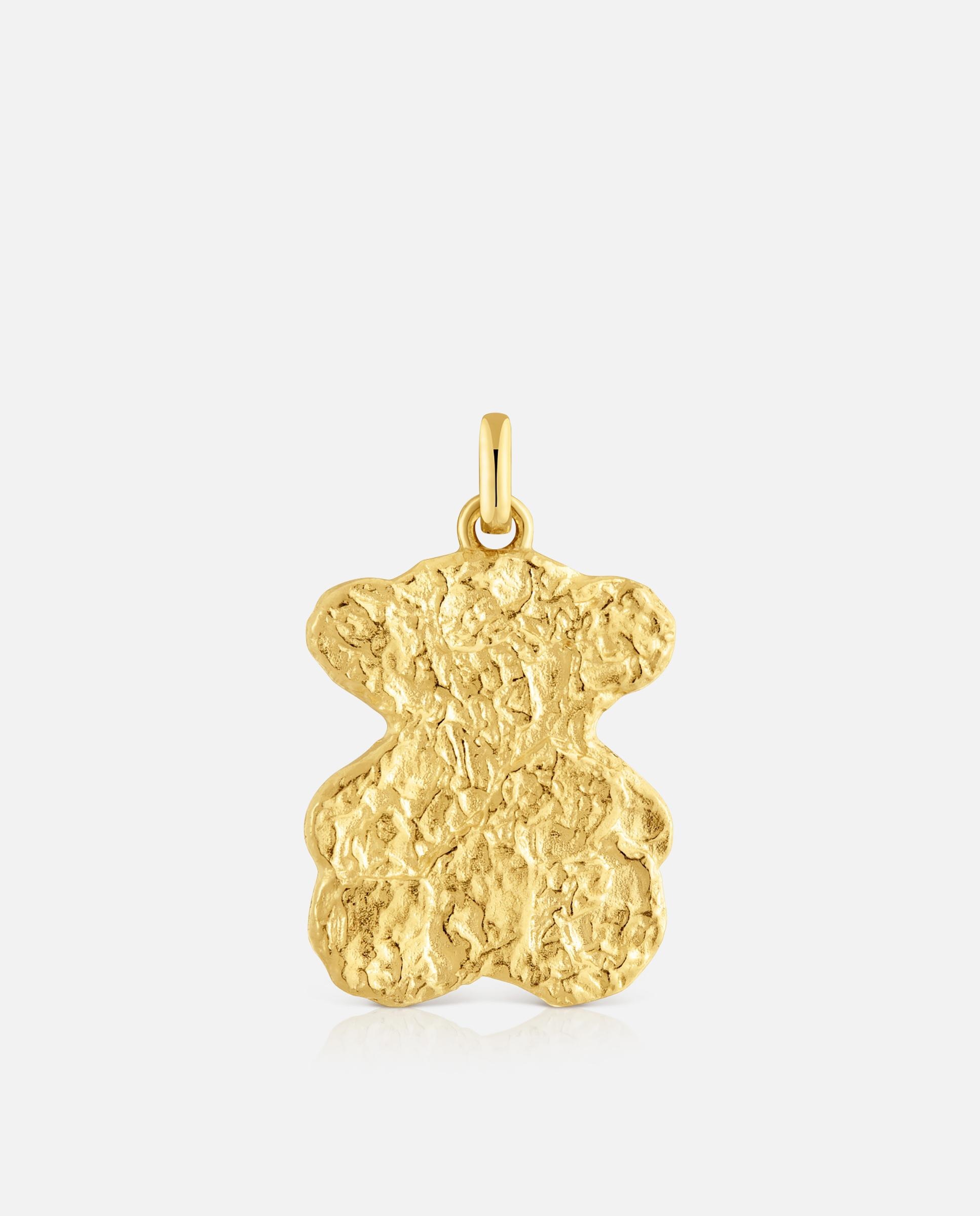 Pendente Sweet Dolls Urso Banhado em Ouro 18 Kt Sobre Prata Bombom Dourado-1