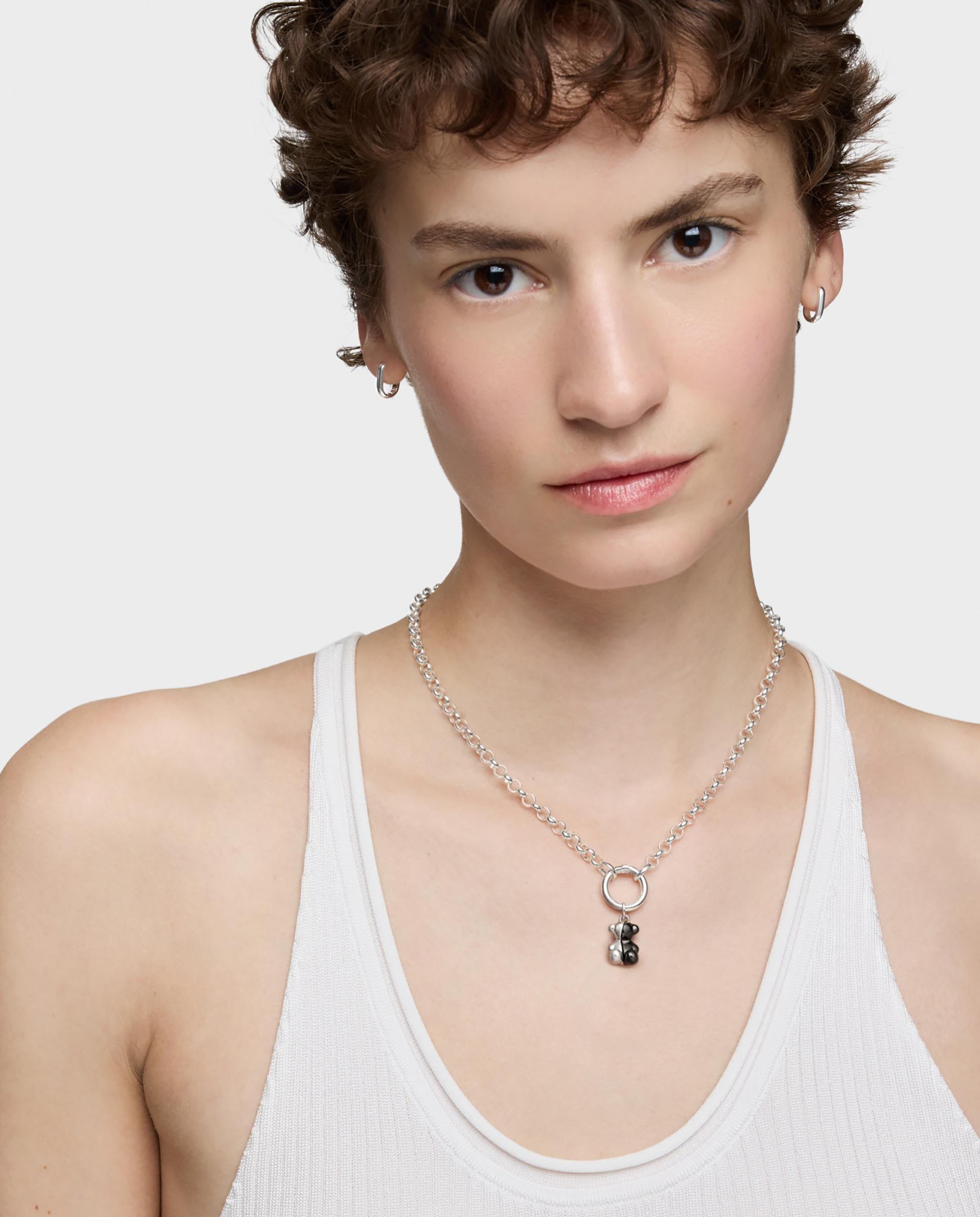Pendente My Other Half de Prata e Prata Dark Silver Prateado-5