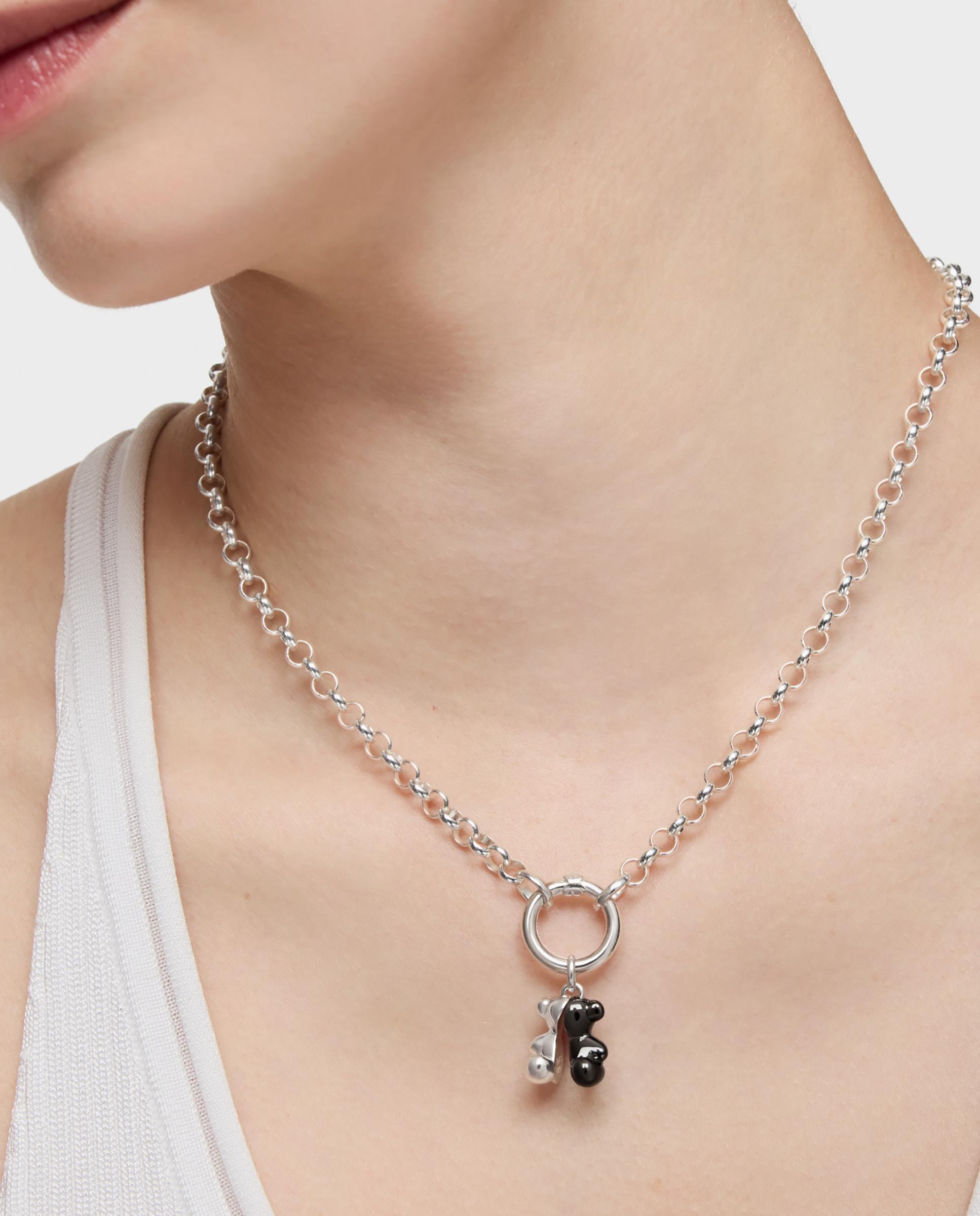 Pendente My Other Half de Prata e Prata Dark Silver Prateado-6