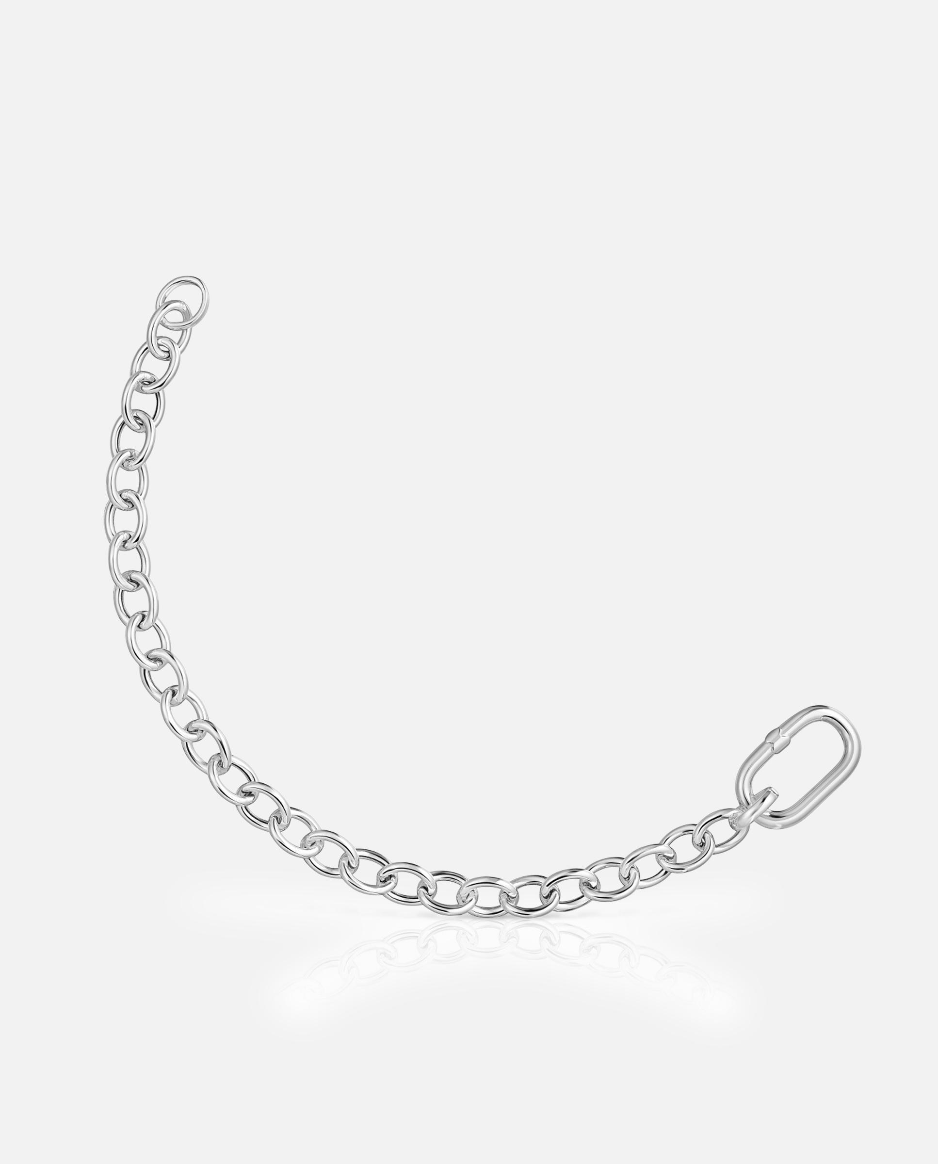 Pulseira de Corrente Hold Oval de Prata e Argola Prateado-1