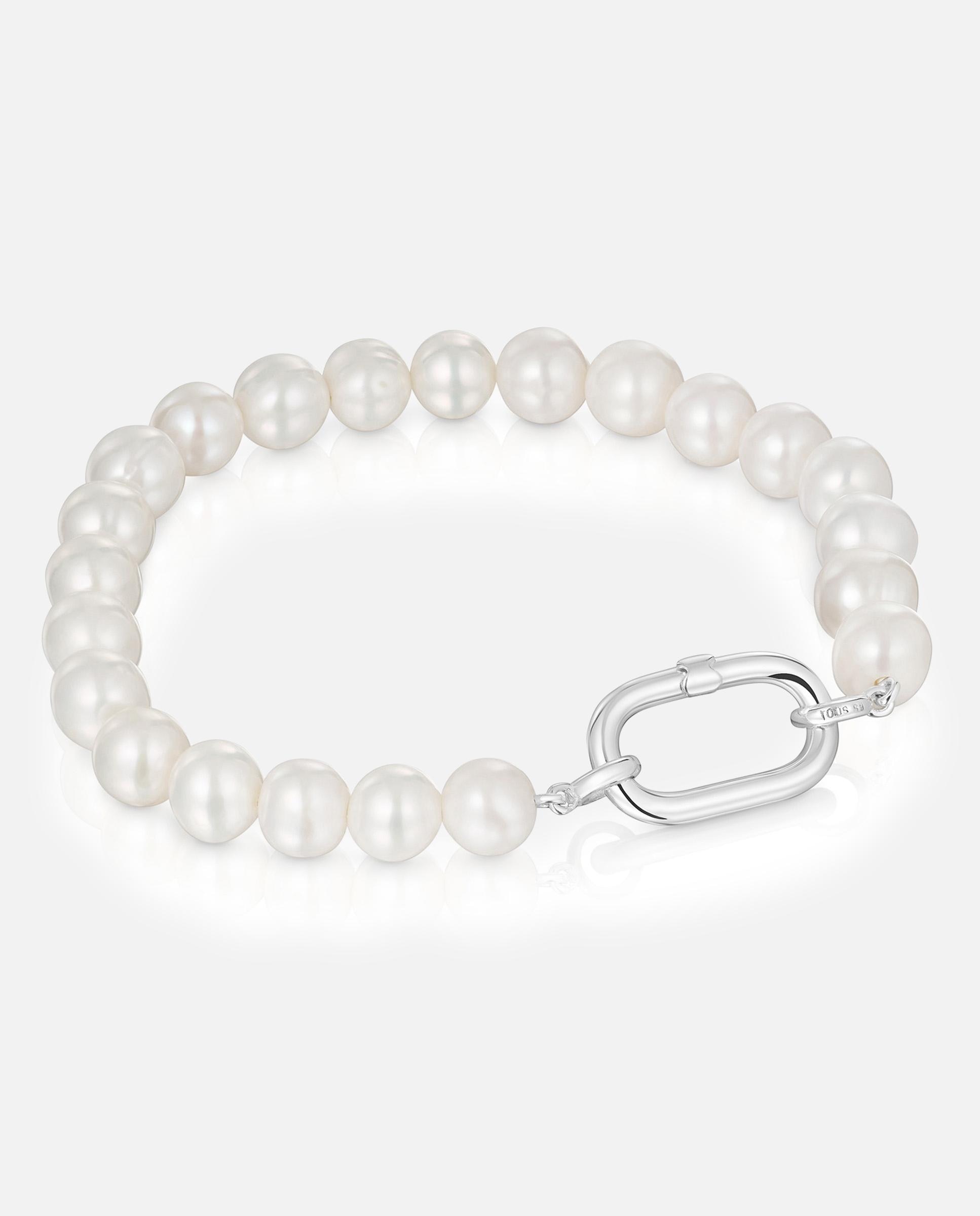 Pulseira Hold Oval e Argola de Prata Branco-1