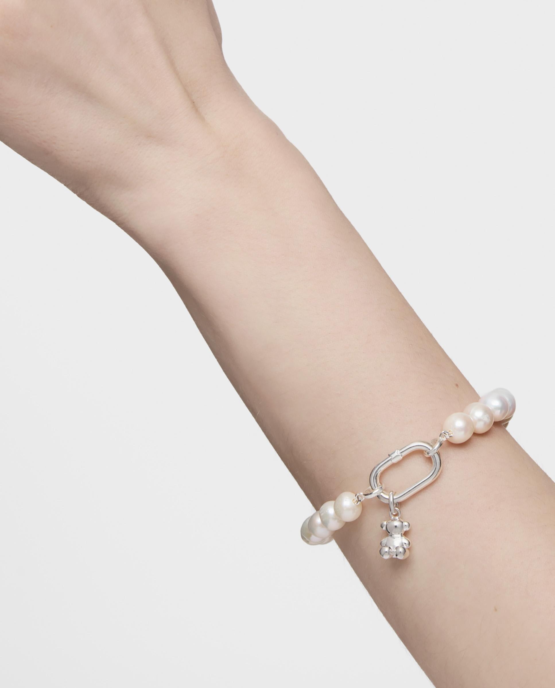 Pulseira Hold Oval e Argola de Prata Branco-5