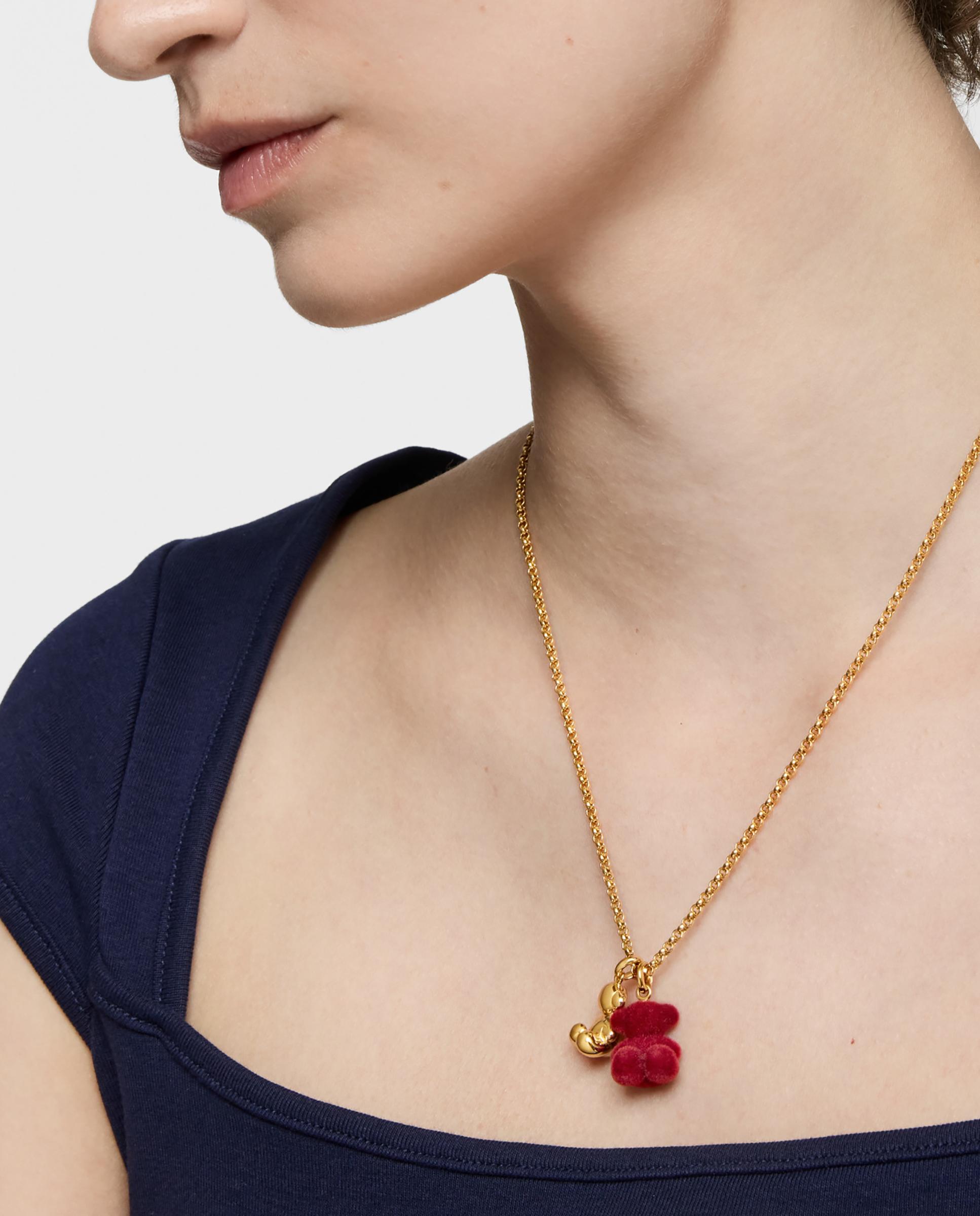Pendentes Bold Bear Velvet em Bordeaux Banhado a Ouro 18 Kt em Prata Multicolor-5