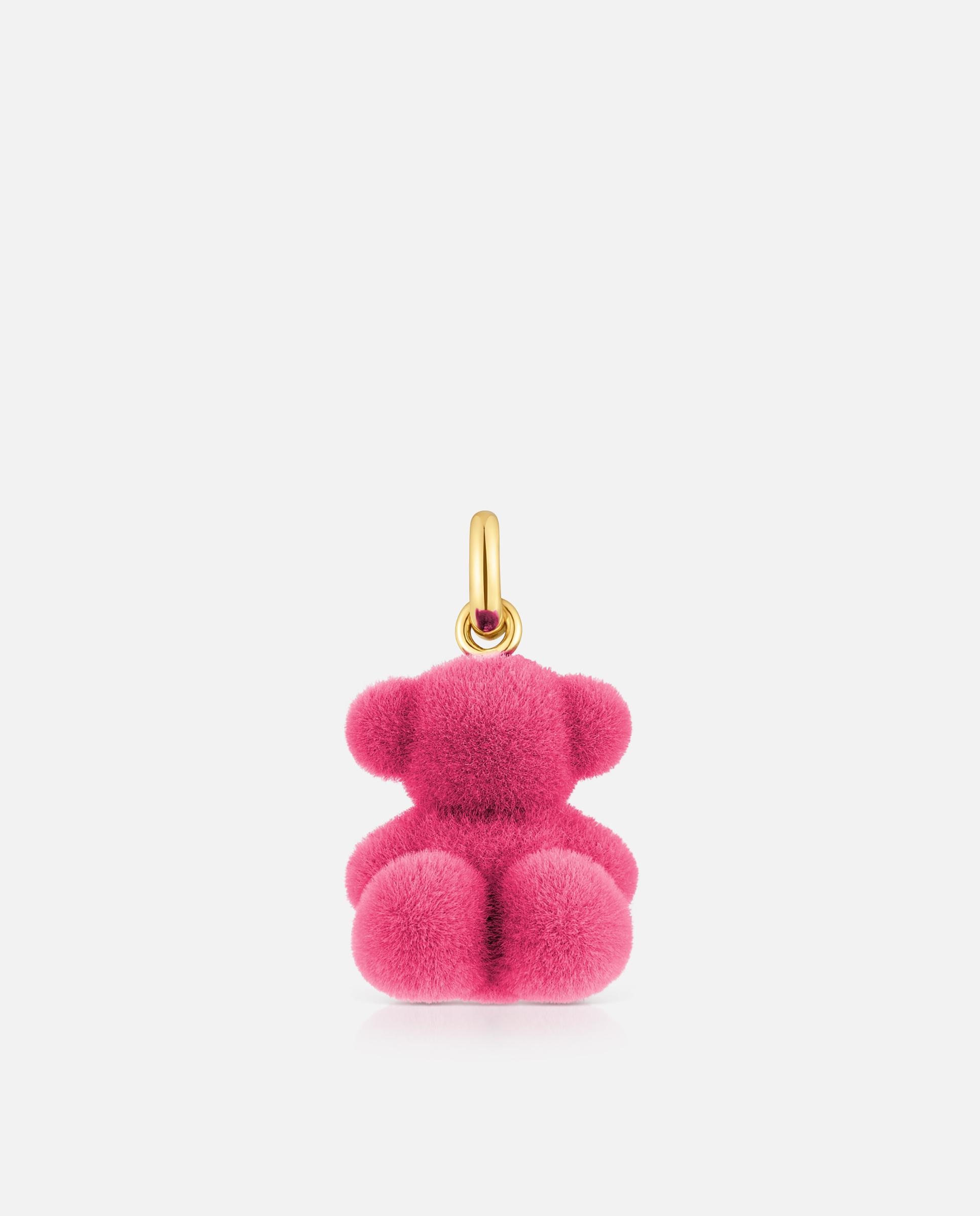 Pendente Bold Bear Oso Velvet em Rosa Banhado em Ouro 18 Kt Sobre Prata Rosa-pastilha-1