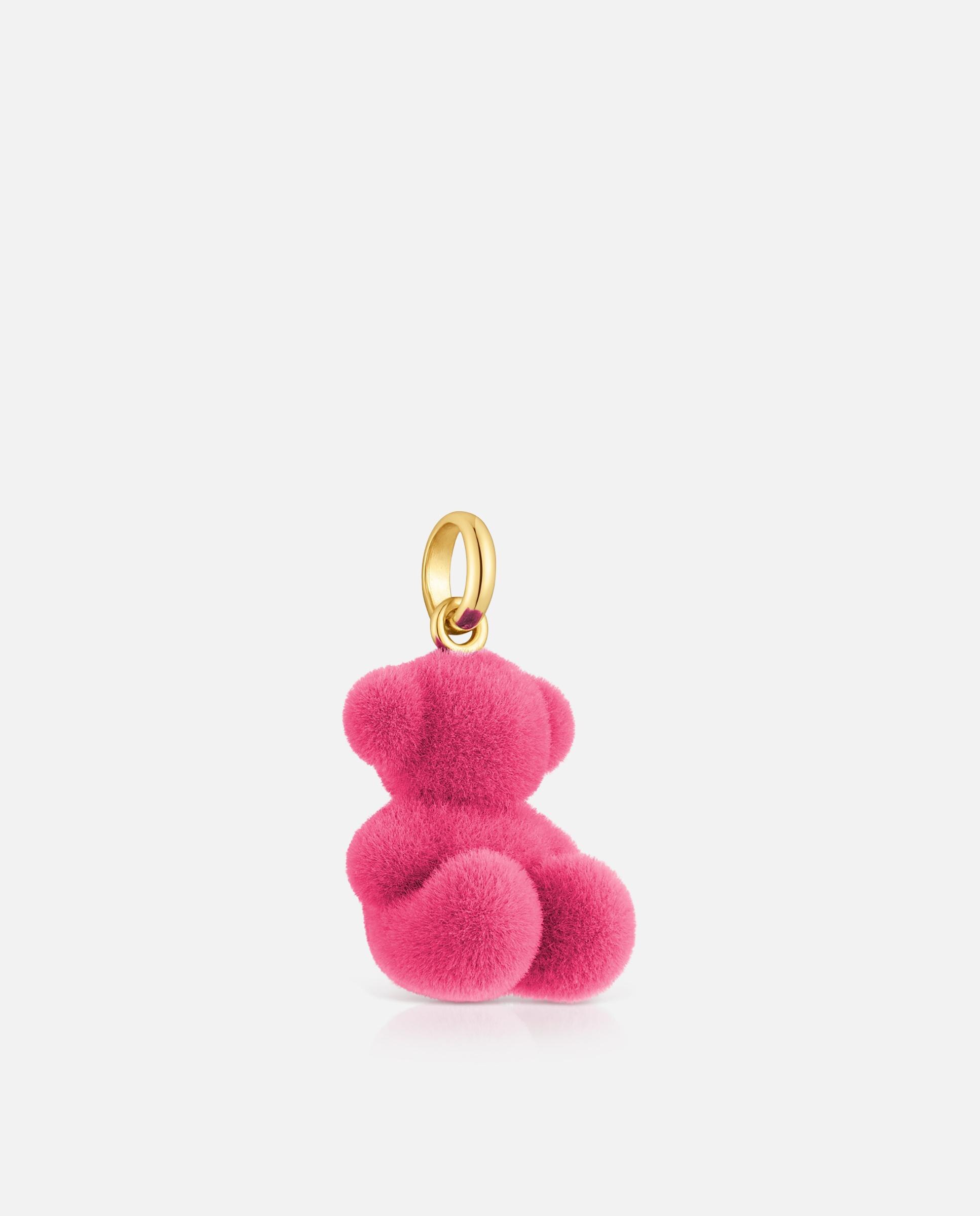 Pendente Bold Bear Oso Velvet em Rosa Banhado em Ouro 18 Kt Sobre Prata Rosa-pastilha-2