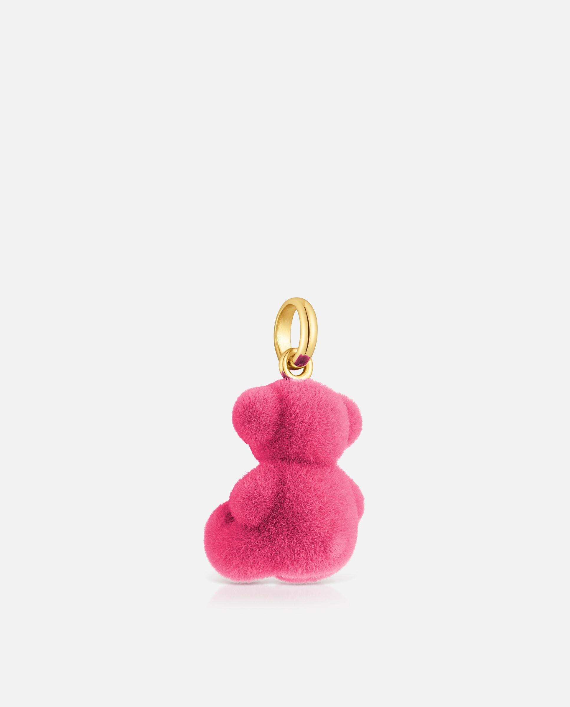 Pendente Bold Bear Oso Velvet em Rosa Banhado em Ouro 18 Kt Sobre Prata Rosa-pastilha-3