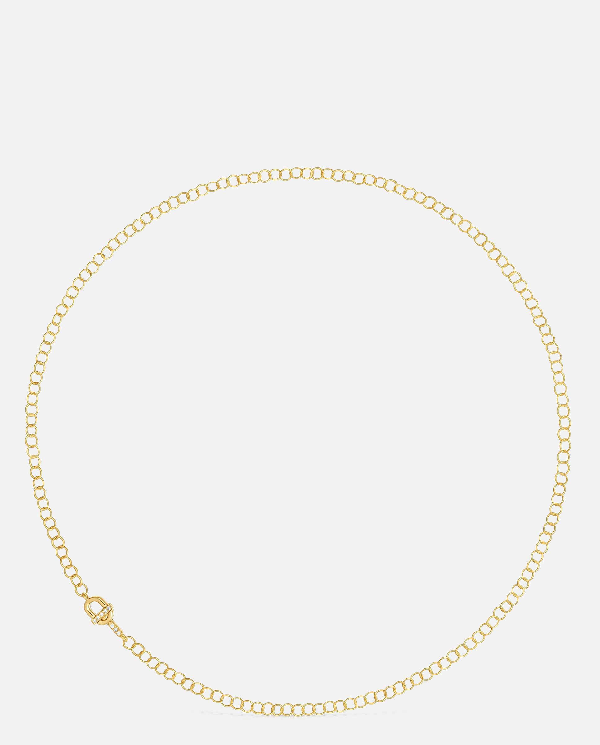 Colar Manifesto de Ouro 14 Kt e Diamantes Branco-1