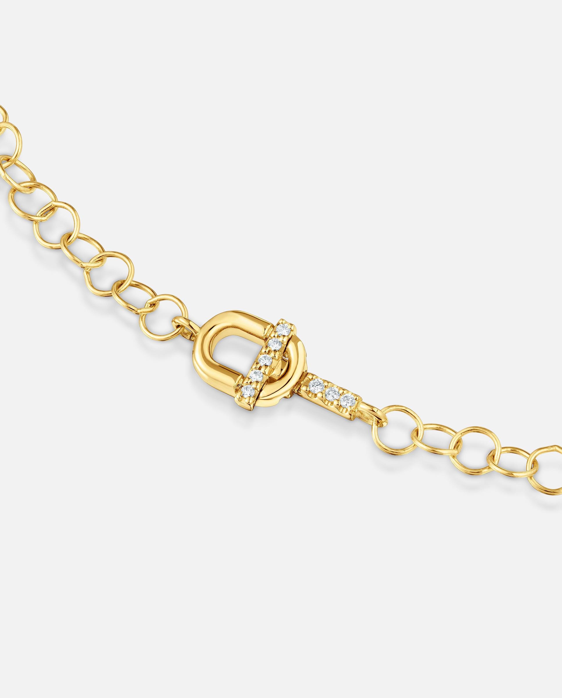 Colar Manifesto de Ouro 14 Kt e Diamantes Branco-2
