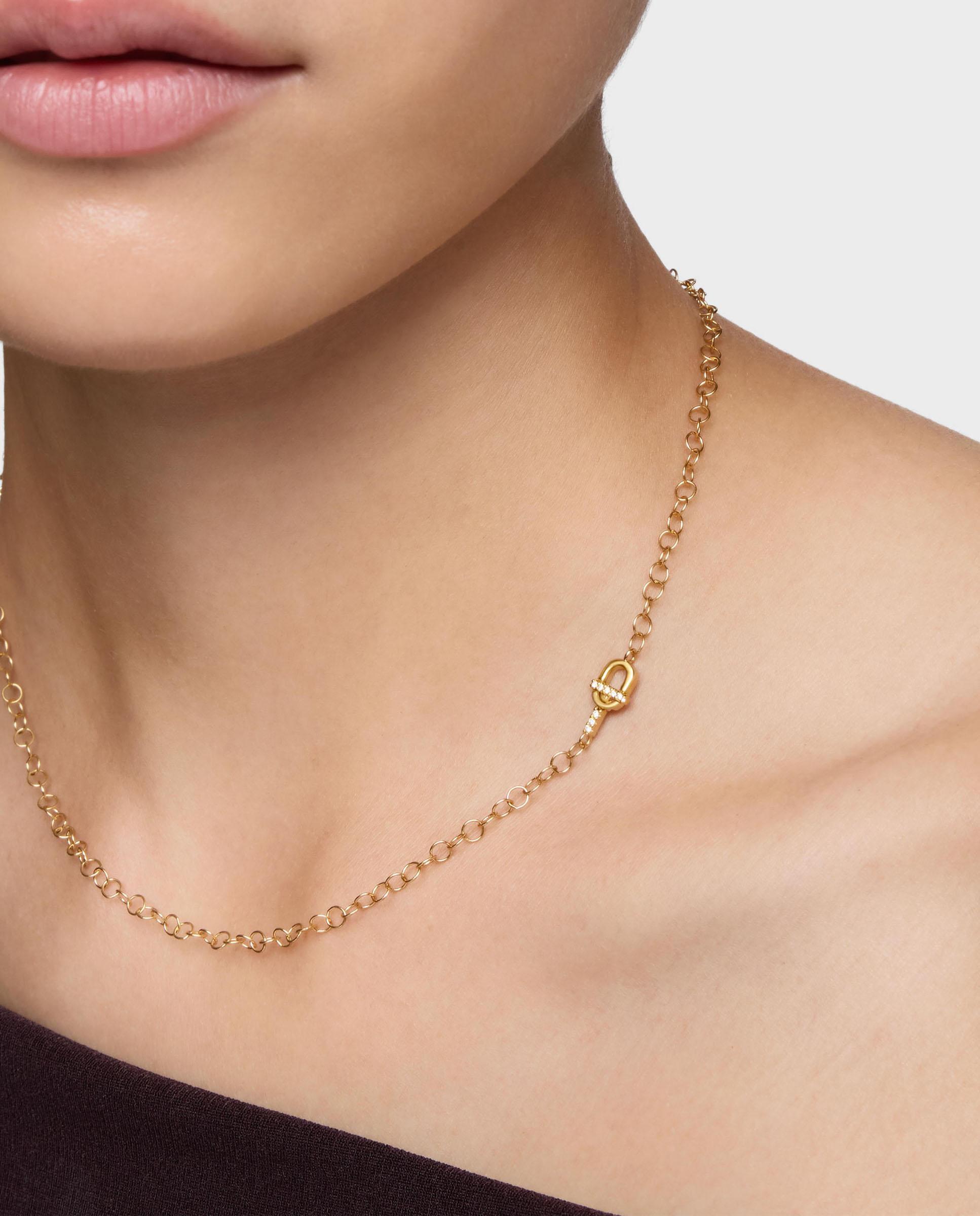 Colar Manifesto de Ouro 14 Kt e Diamantes Branco-7
