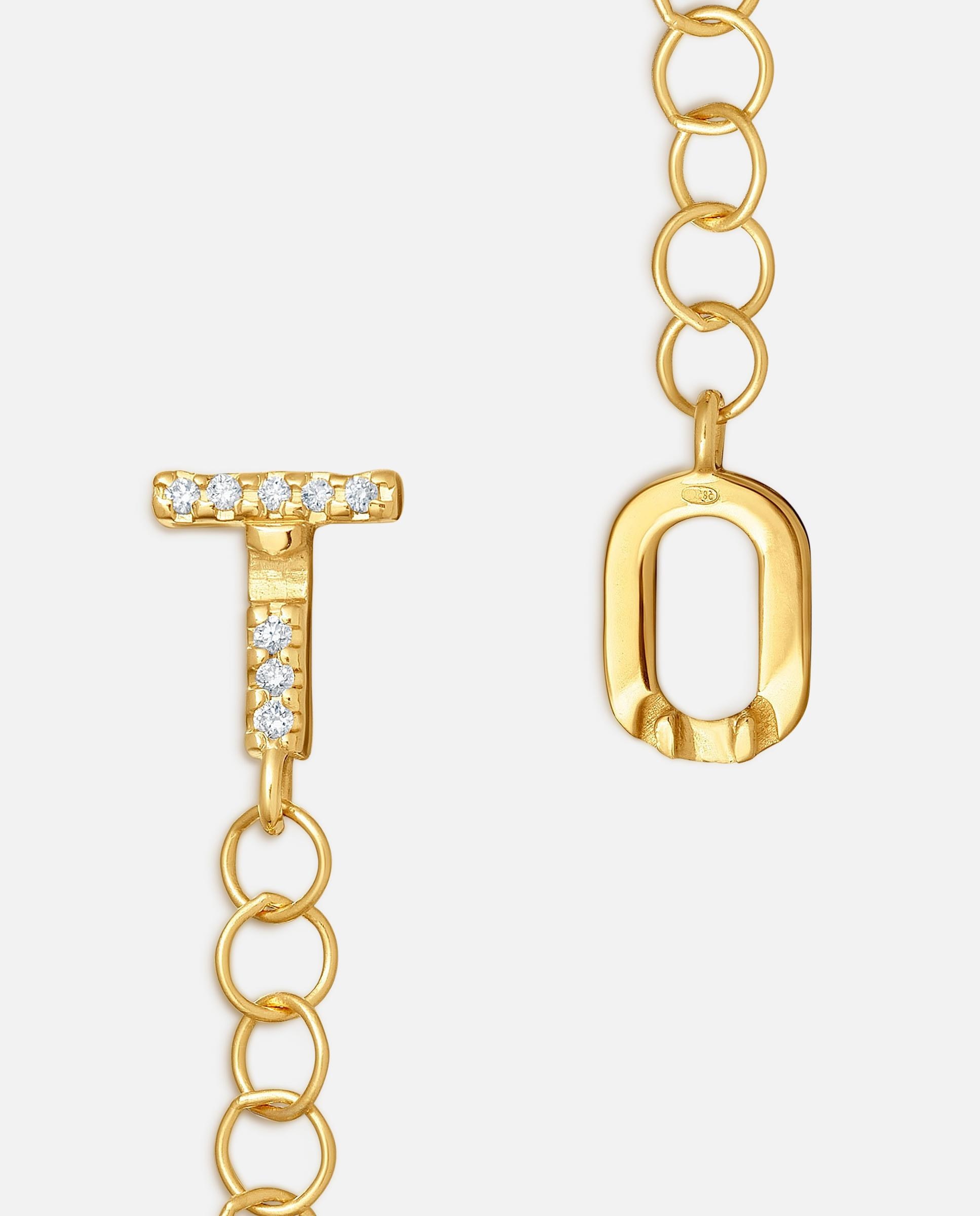 Pulseira de Corrente Manifesto com Ouro 14 Kt e Diamantes Branco-2