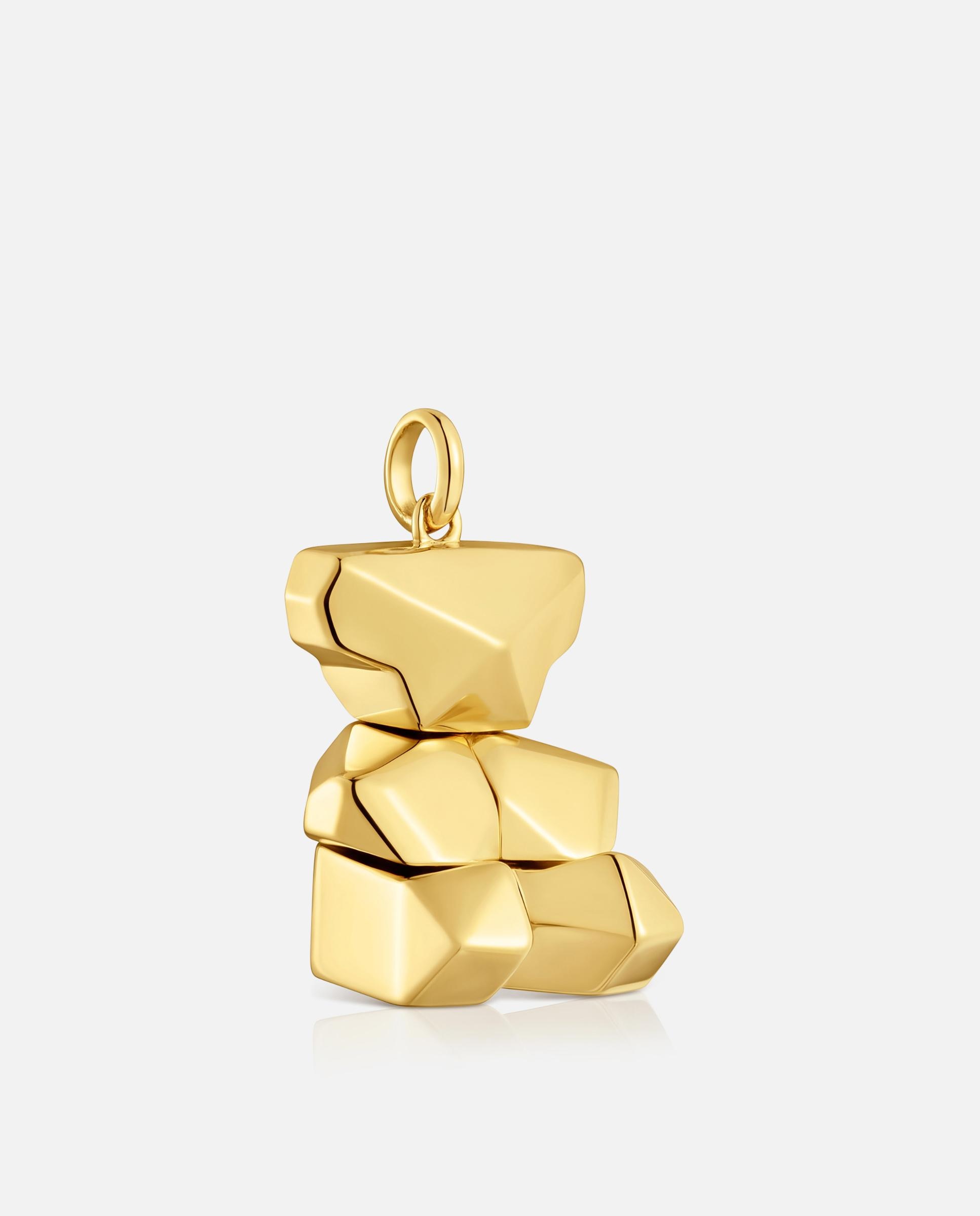 Pendente Sweet 40s Banhado em Ouro 18 Kt Sobre Prata Cubo Oso Dourado-2