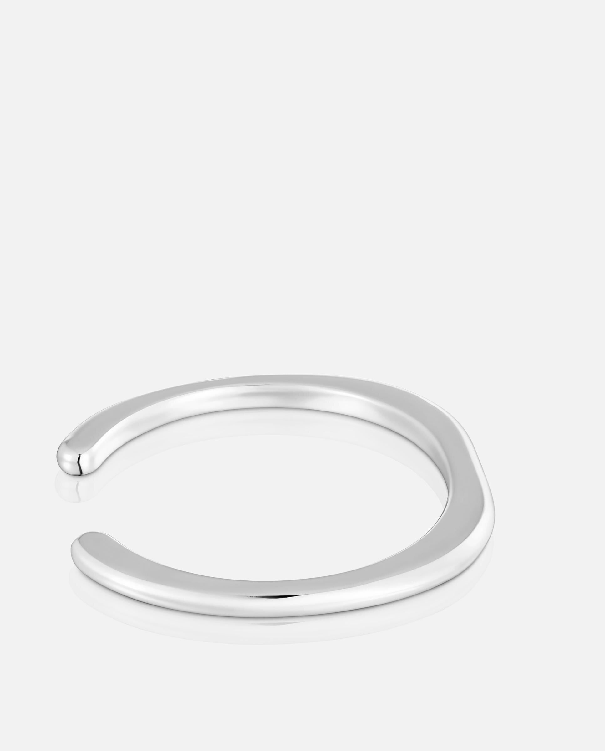 Pulseira Rígida Line de Prata Prateado-2