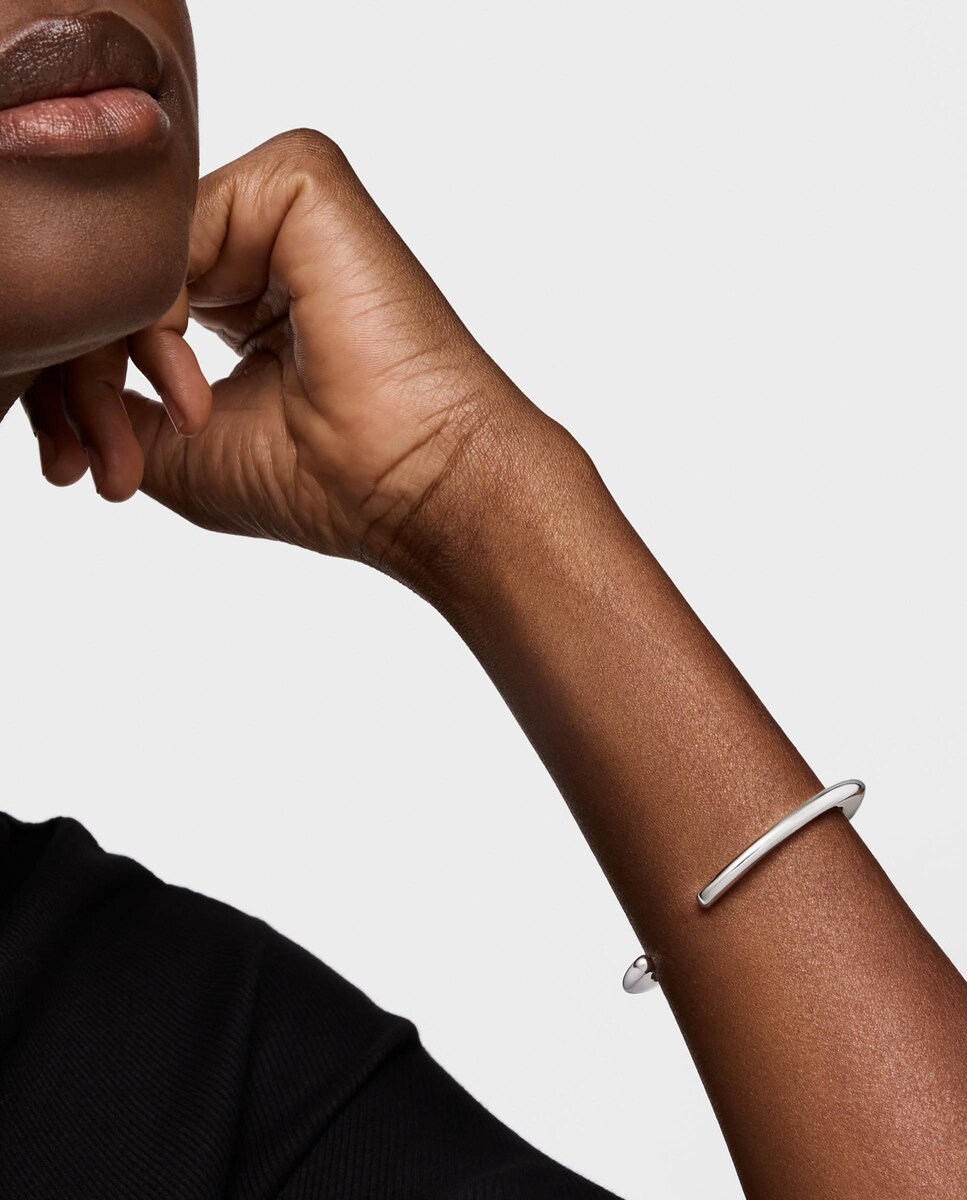 Pulseira Escrava Line de Prata Prateado-4