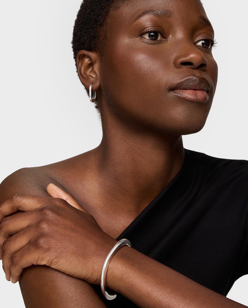 Pulseira Escrava Line de Prata Prateado-5