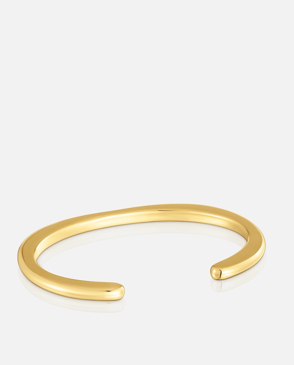 Pulseira Esclava Line com Banho de Ouro 18 Kt Sobre Prata Dourado-3
