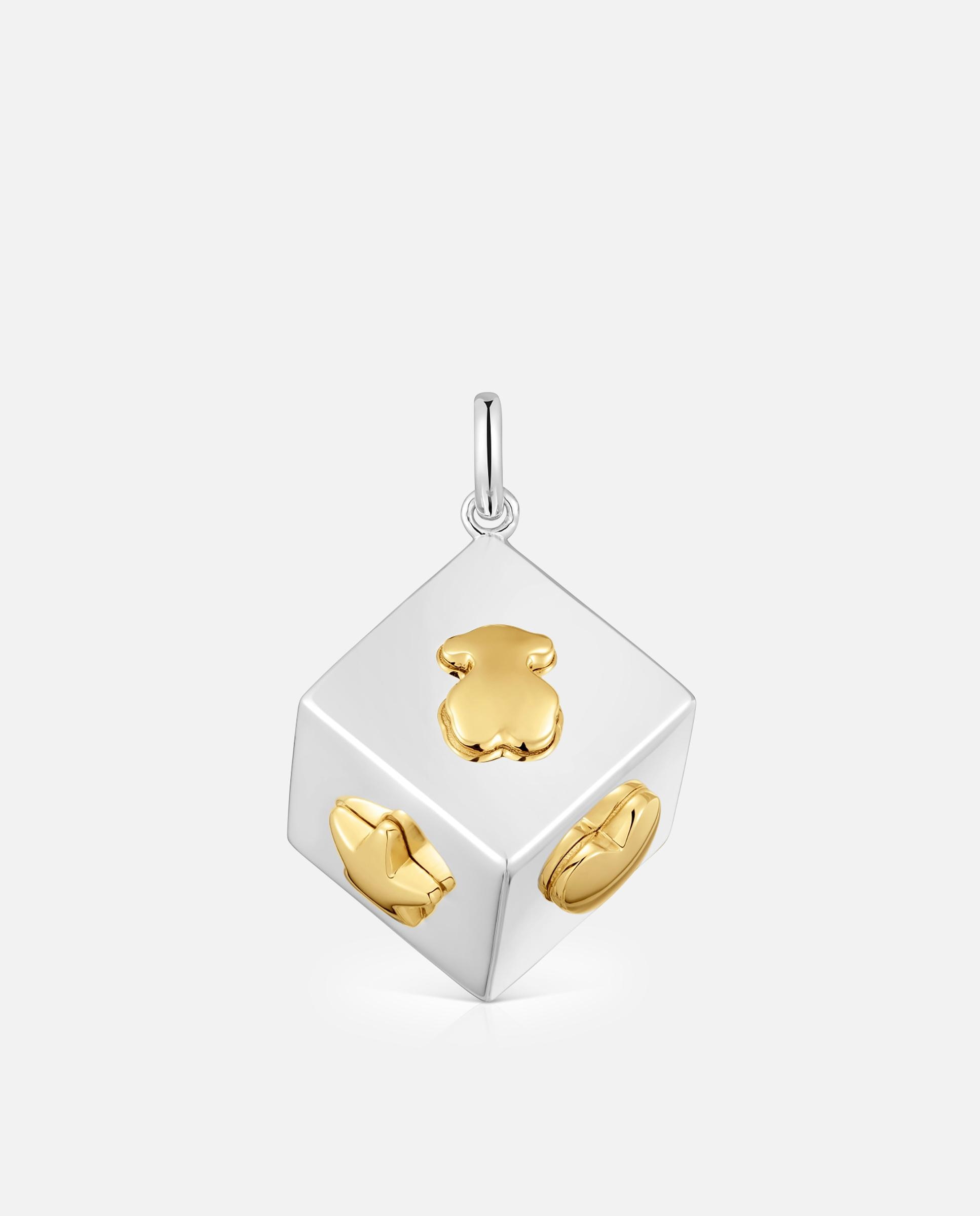 Imagem 0 de Pendente Medallions Dado Bicolor e Motivos