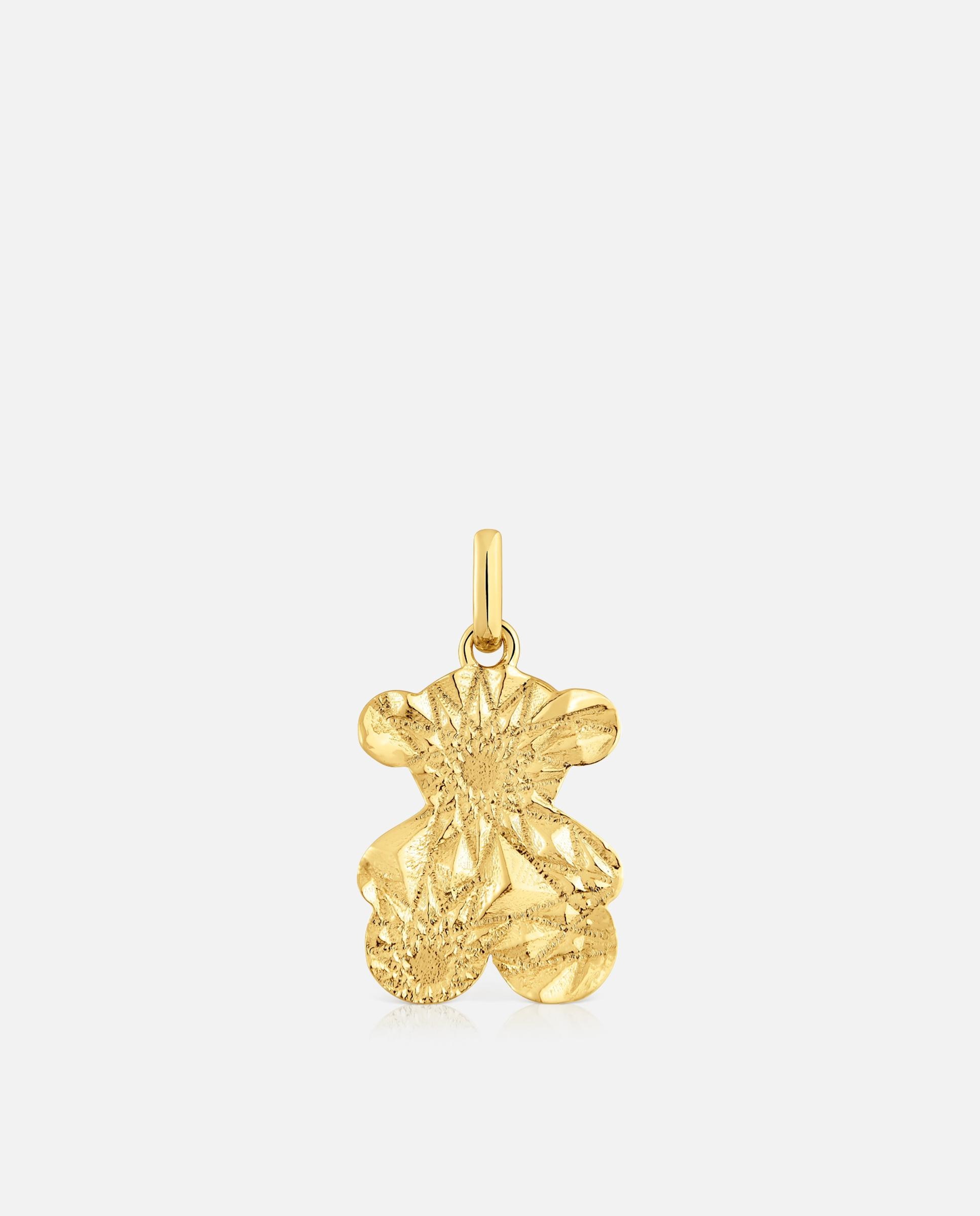 Pendente Sweet Dolls Urso Mecanizado Banhado em Ouro 18 Kt Sobre Prata Dourado-1