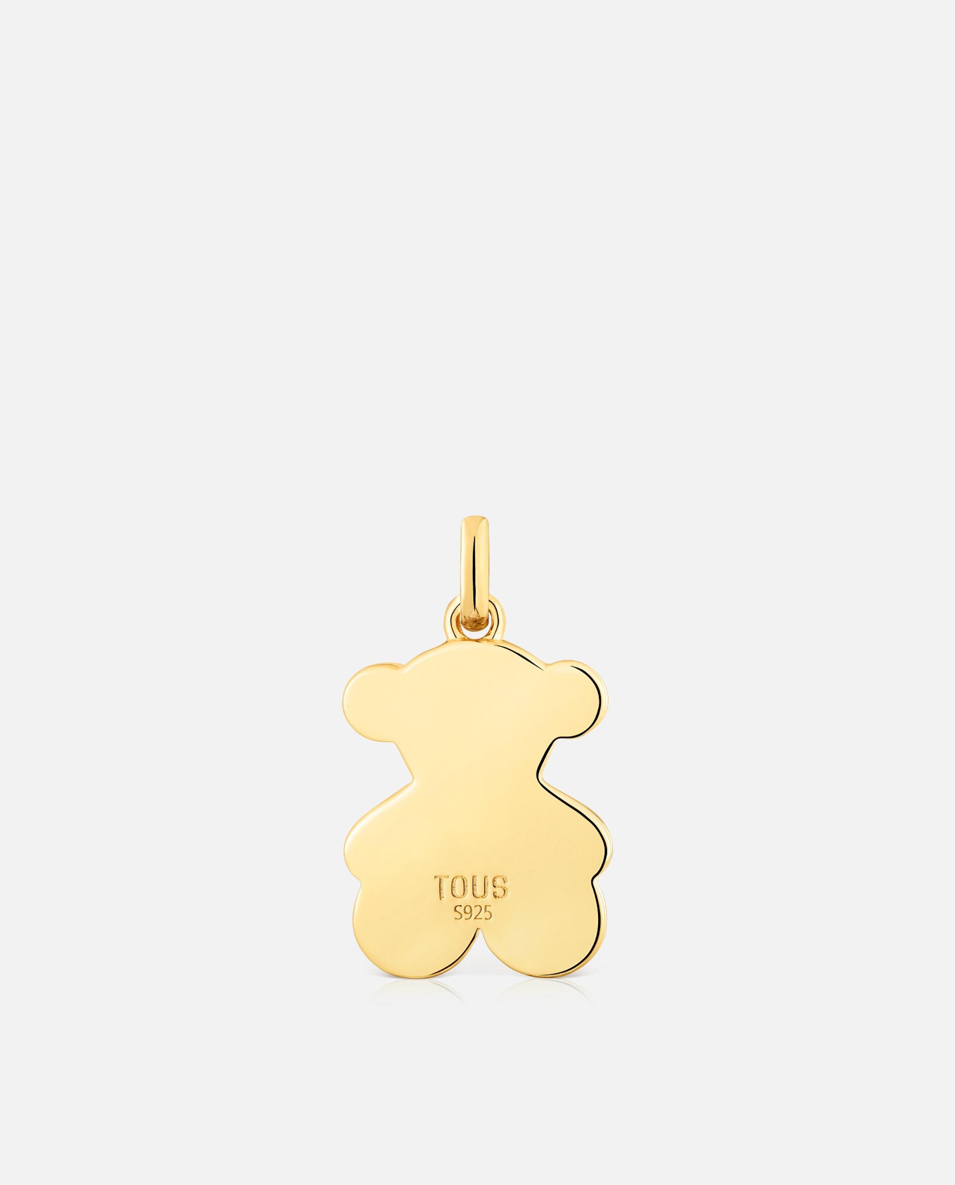 Pendente Sweet Dolls Urso Mecanizado Banhado em Ouro 18 Kt Sobre Prata Dourado-4