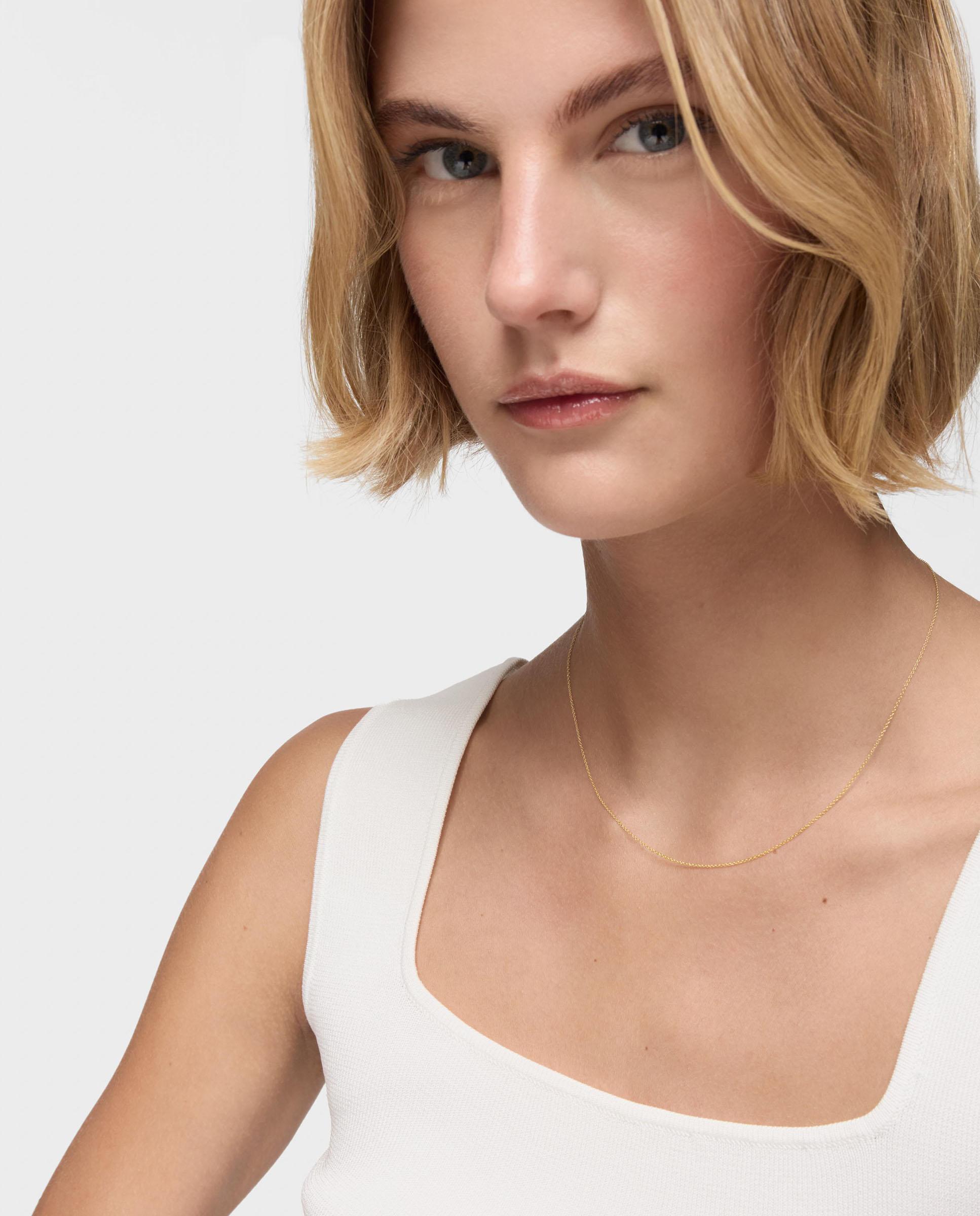 Corrente Basics Curta de Ouro 14 Kt Dourado-3