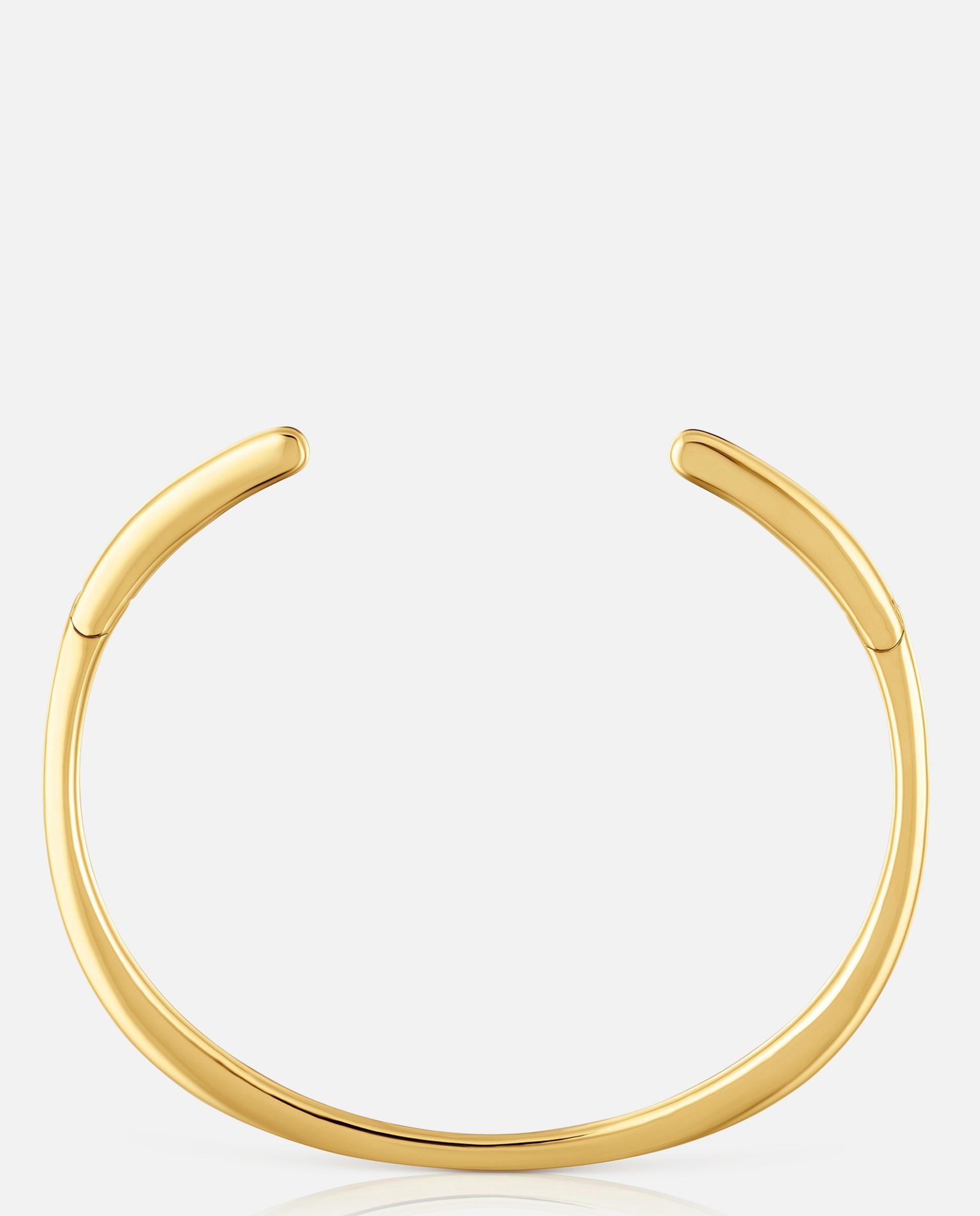 Colar Aberto Line Banhado em Ouro 18 Kt Sobre Prata Dourado-1