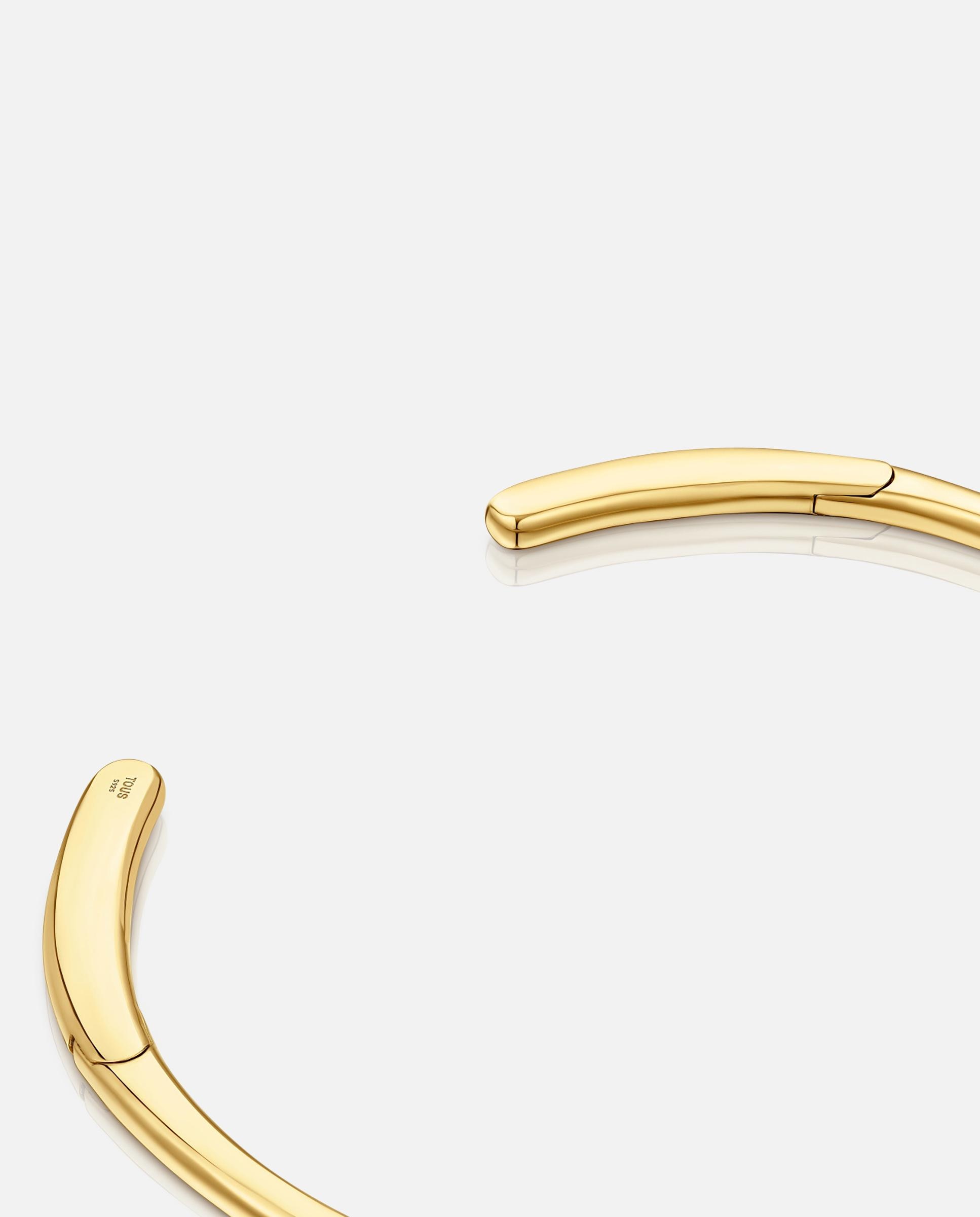 Colar Aberto Line Banhado em Ouro 18 Kt Sobre Prata Dourado-3