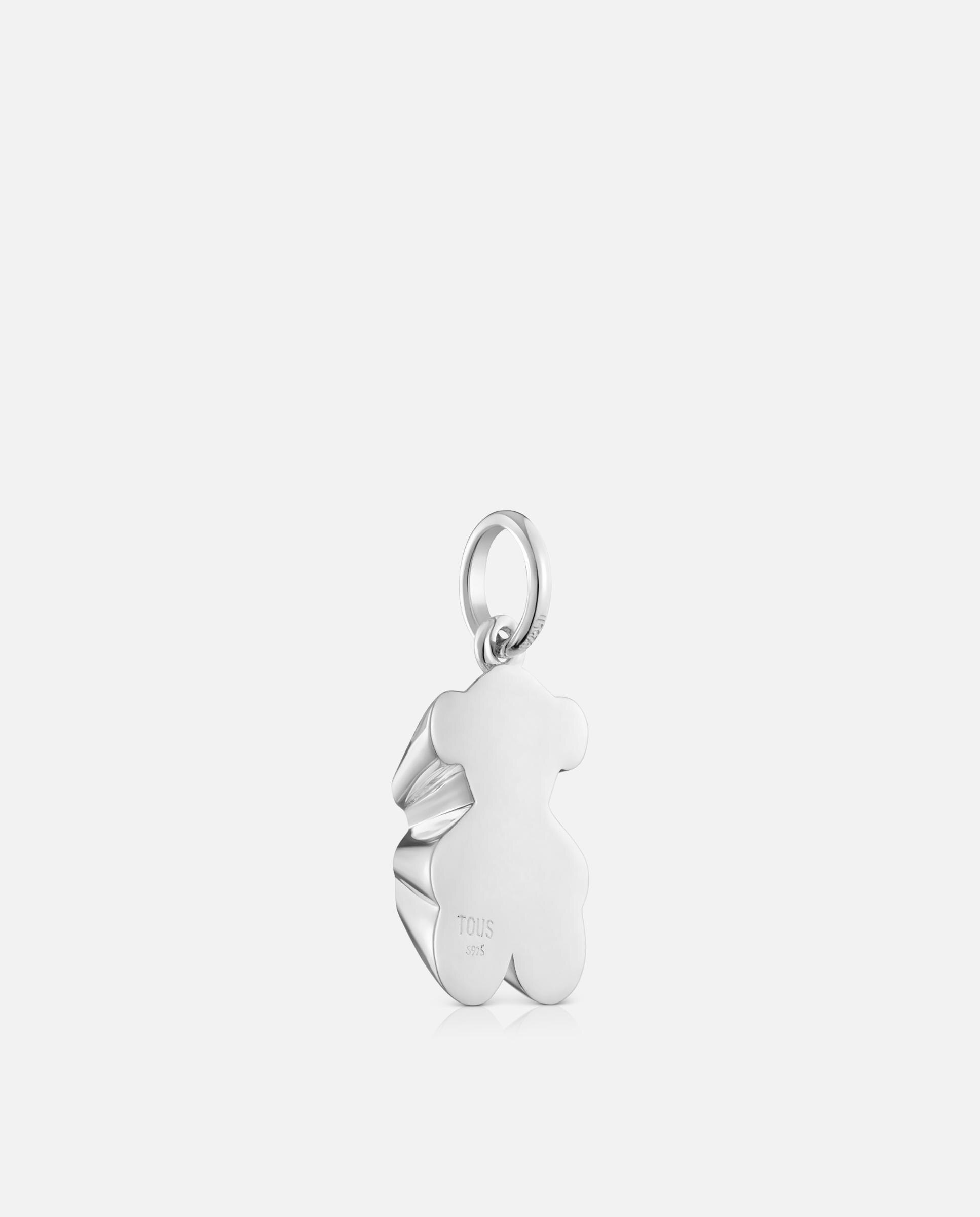 Pendente Sweet 40s de Prata Urso Projetado Prateado-3