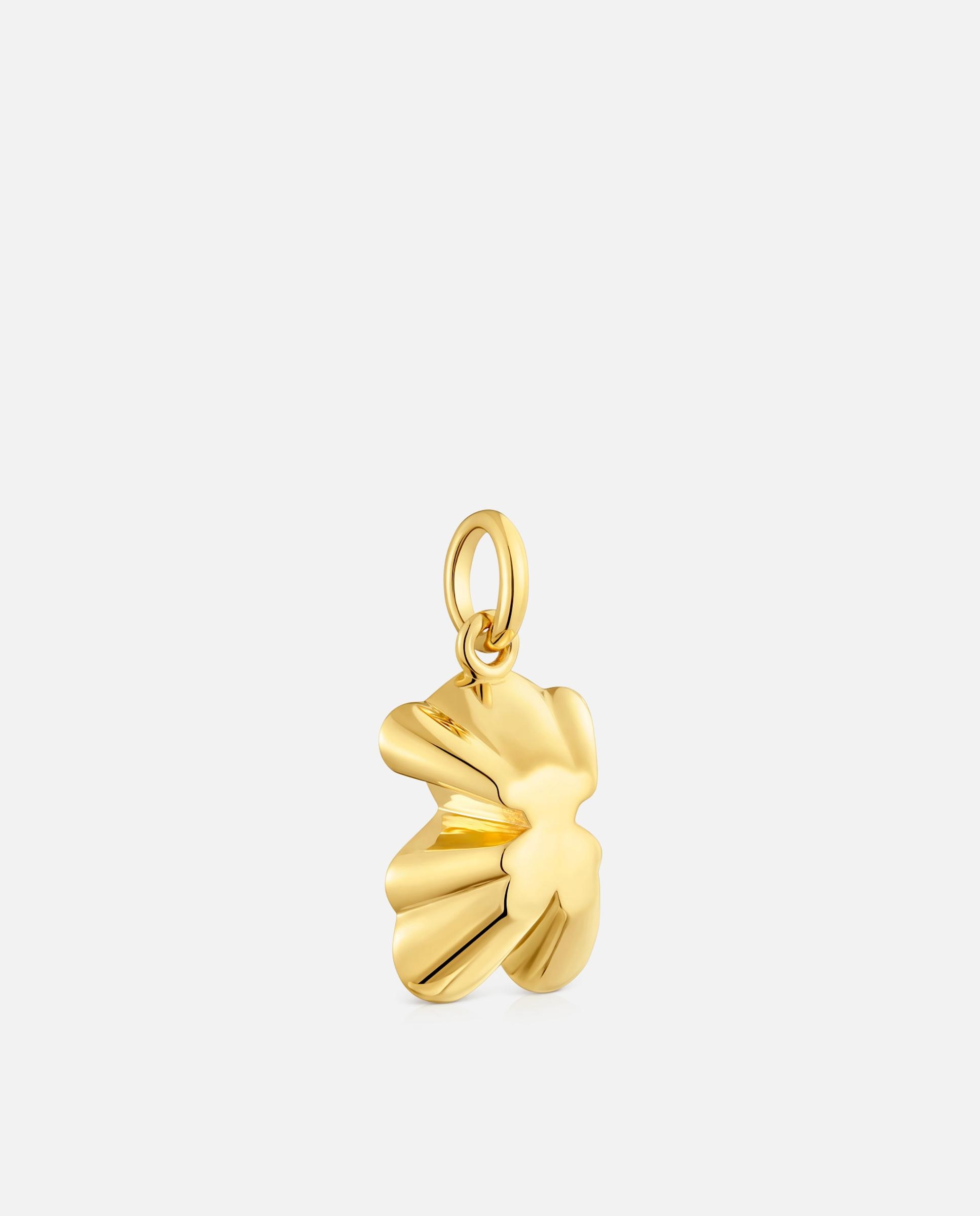 Pendente Sweet 40s Banhado em Ouro 18 Kt Sobre Prata com Urso Projetado Dourado-2