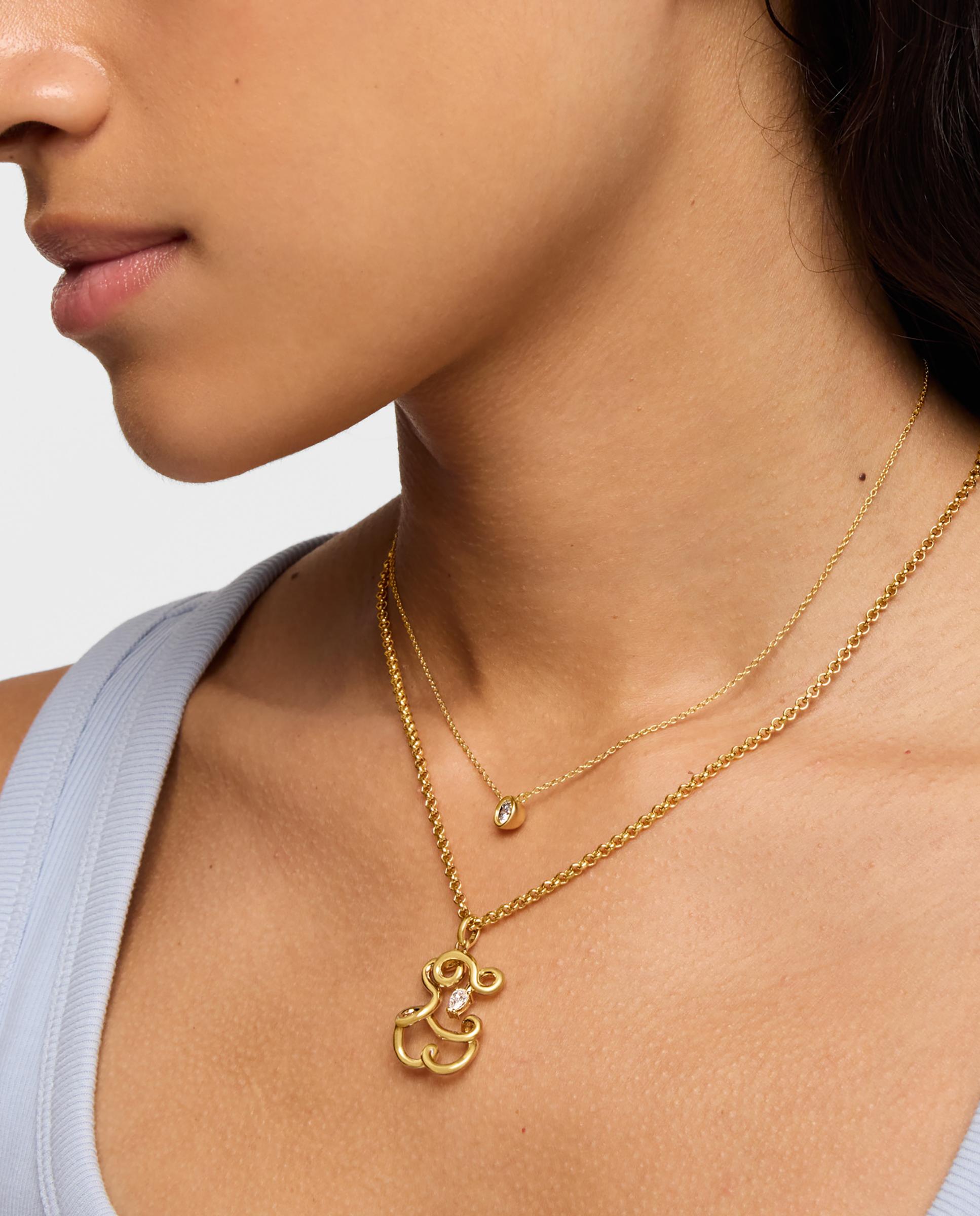 Pendentes Lio Lgd Urso Banhado em Ouro 18 Kt Sobre Prata e Diamantes Criados em Laboratório 22 Mm Branco-5