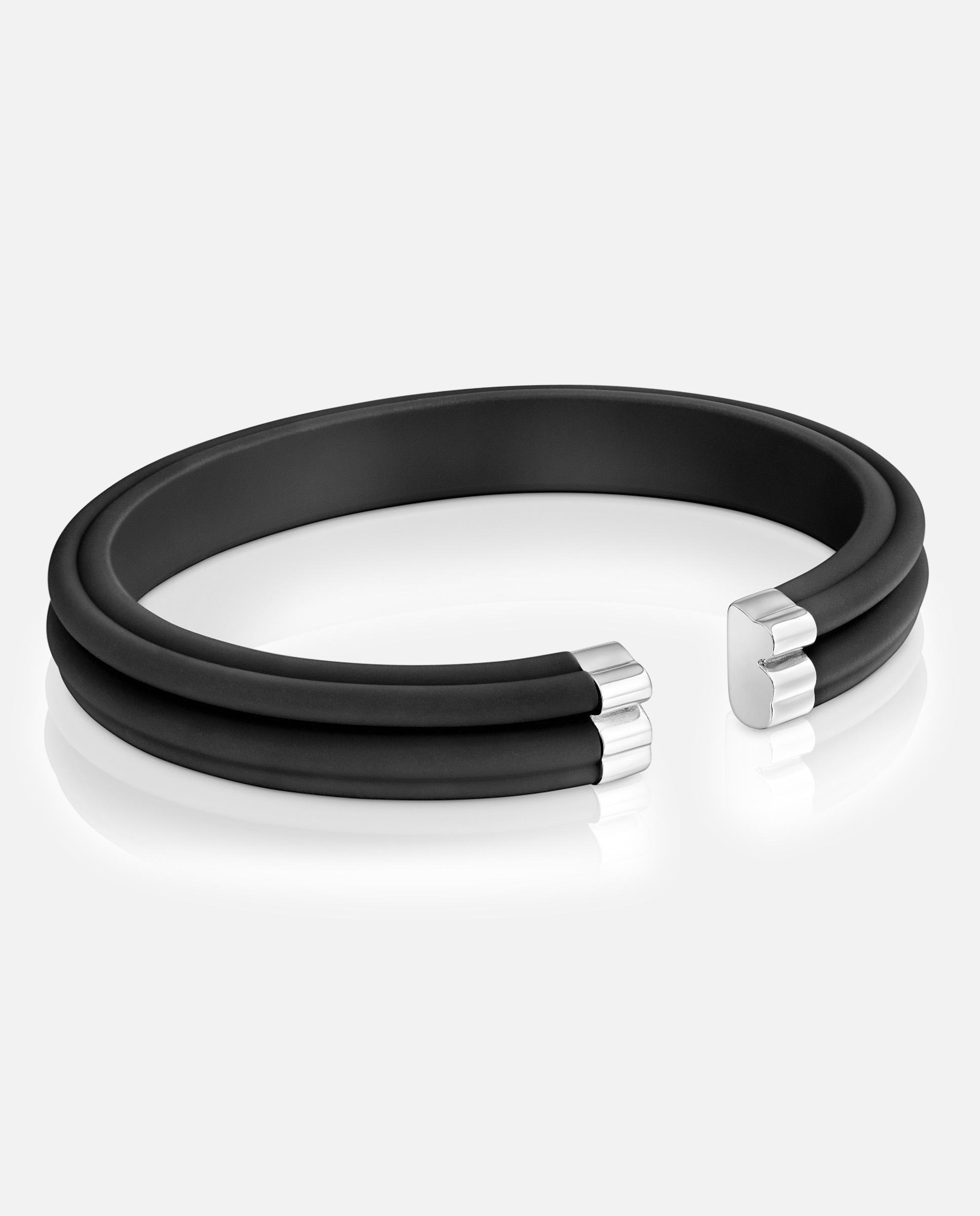 Imagem 0 de Pulseira Esclava Tous Man de Aço em Preto