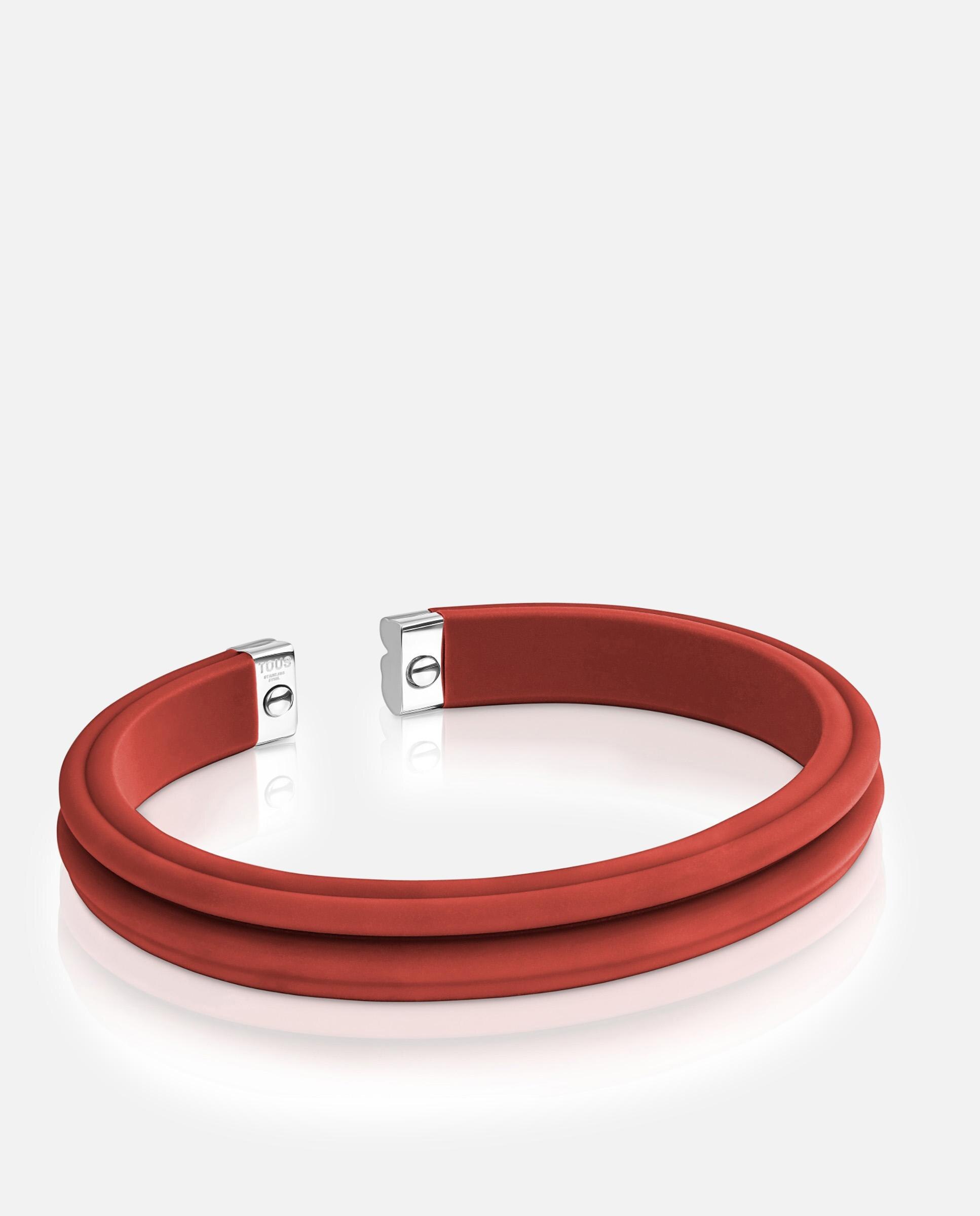 Pulseira Esclava Tous Man de Aço em Vermelho Multicolor-3