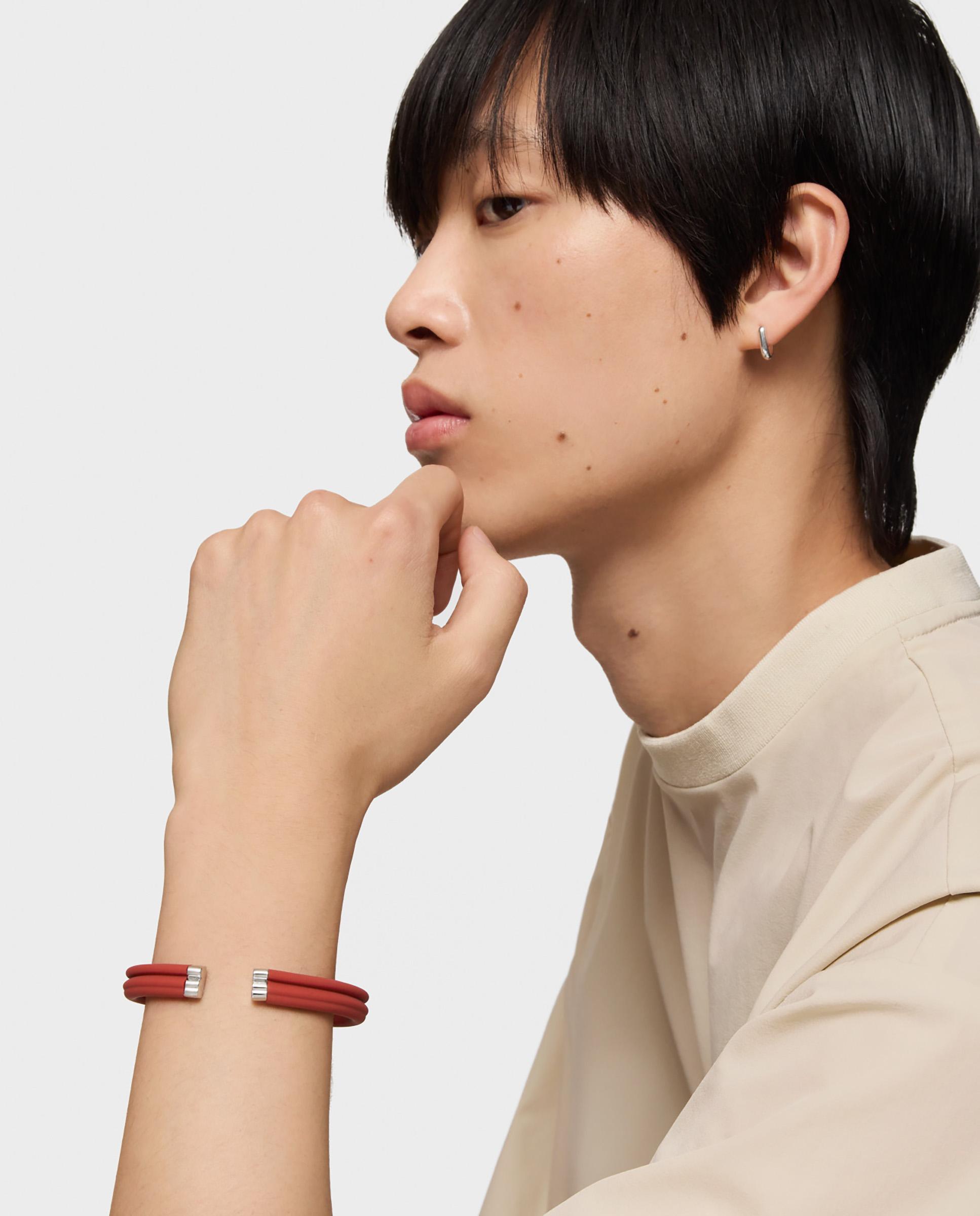 Pulseira Esclava Tous Man de Aço em Vermelho Multicolor-4