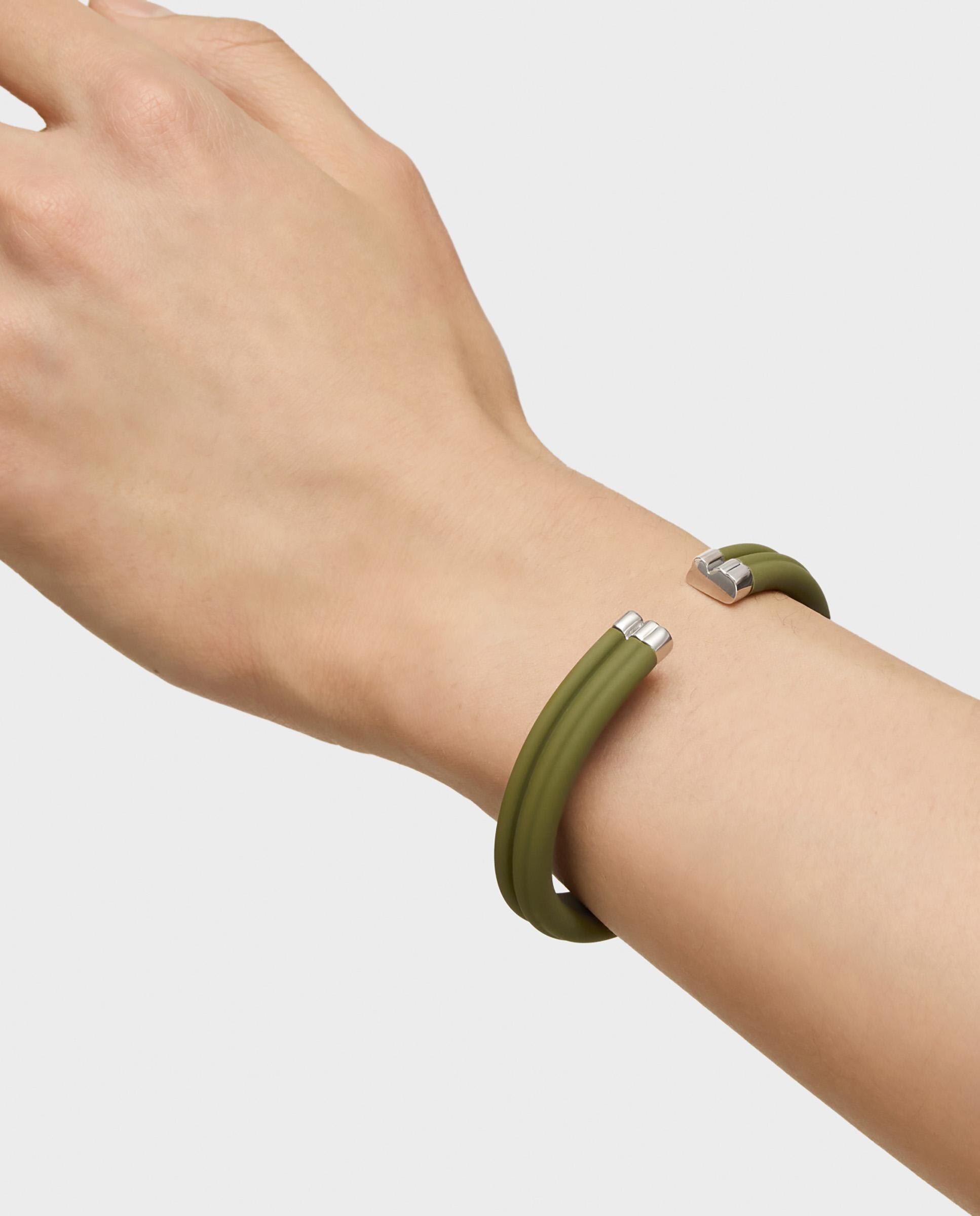 Pulseira Tous Man Escrava de Aço em Verde Verde Azeitona-6