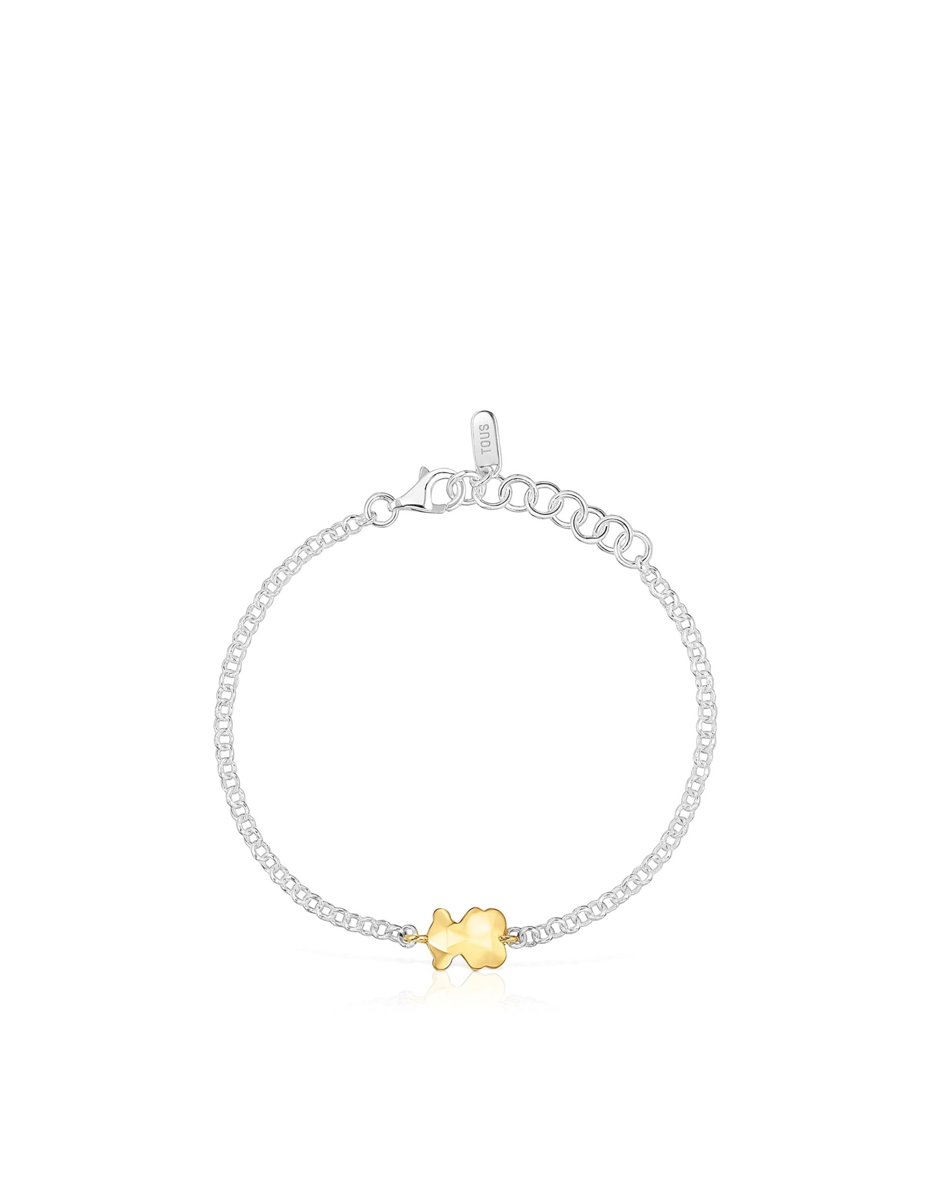 Pulseira de Corrente Icon Metal Urso Bicolor Bicolor-2