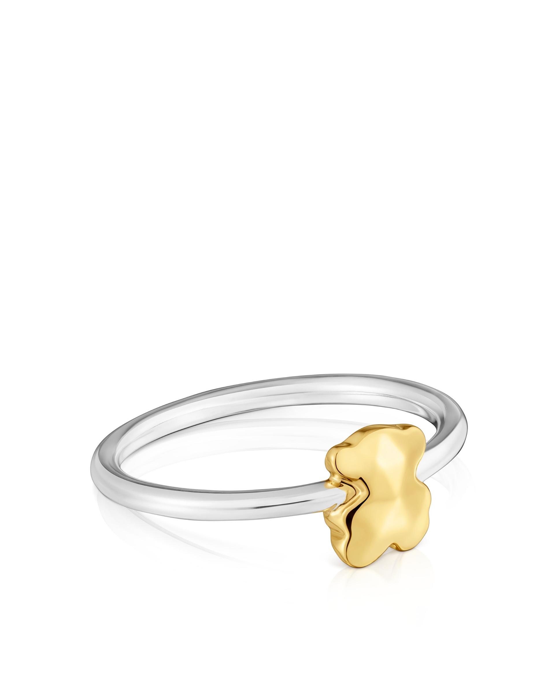 Anel Icon Metal de Urso Bicolor Multicolor-2