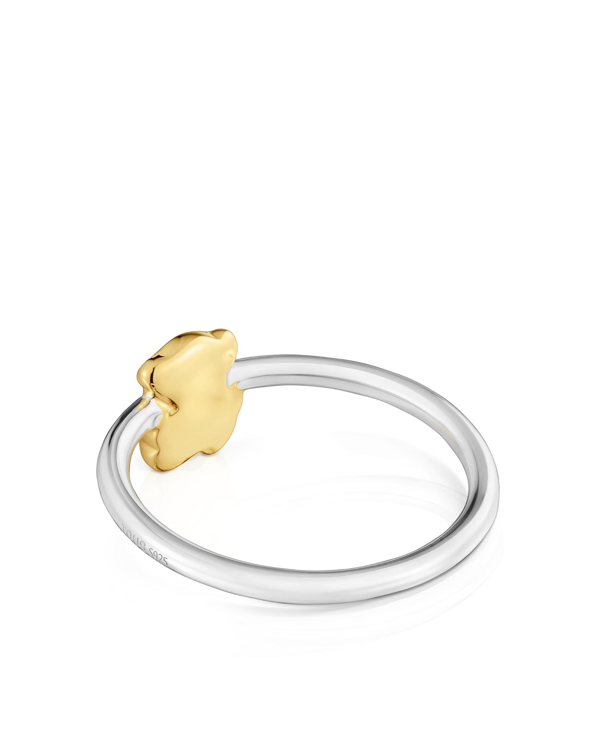 Anel Icon Metal de Urso Bicolor Multicolor-3