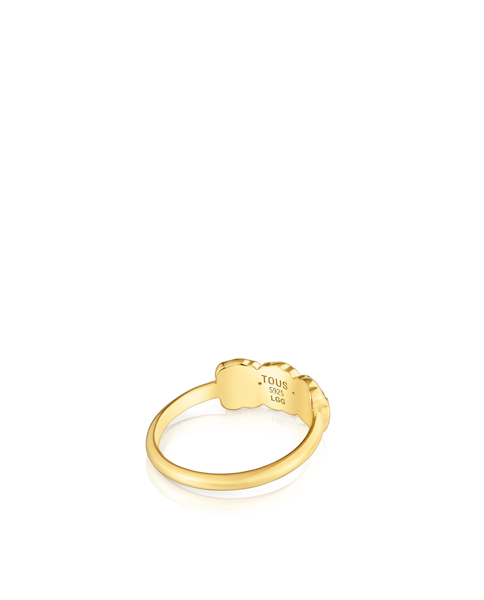 Anel com Gemas Criadas em Laboratório Icon Color Lgg Banhado a Ouro 18 Kt Sobre Prata Multicolor-2