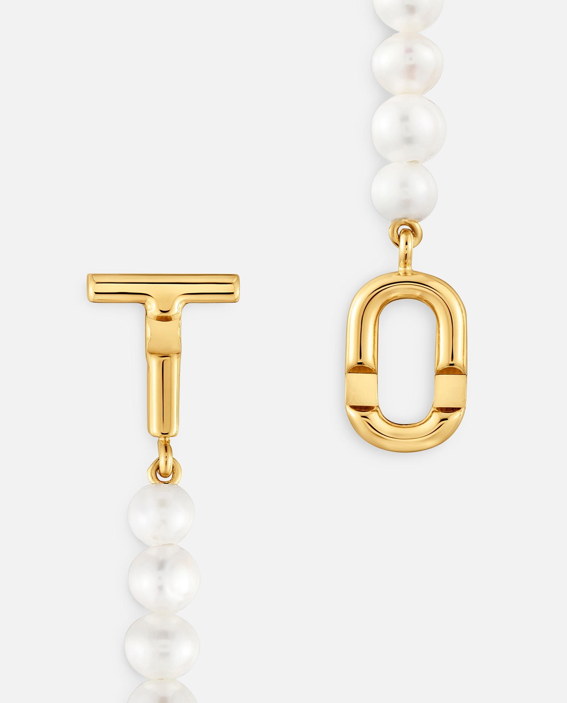 Bracelete Manifesto de Pérolas Cultivadas com Banho de Ouro 18 Kt Sobre Prata Branco-3
