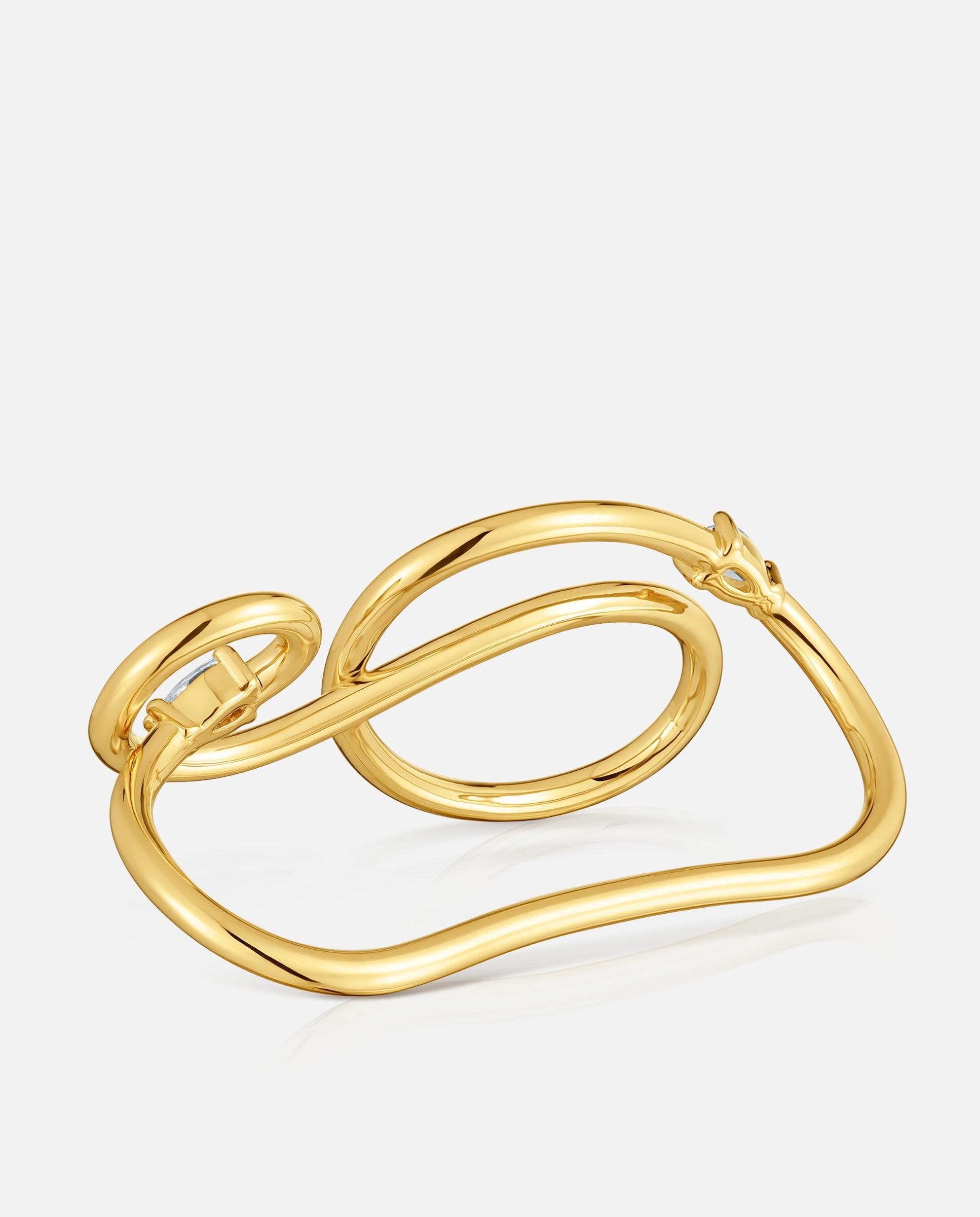 Anel com Pedras Lio Lgd Banhado a Ouro 18 Kt Sobre Prata e Diamantes Criados em Laboratório Branco-3